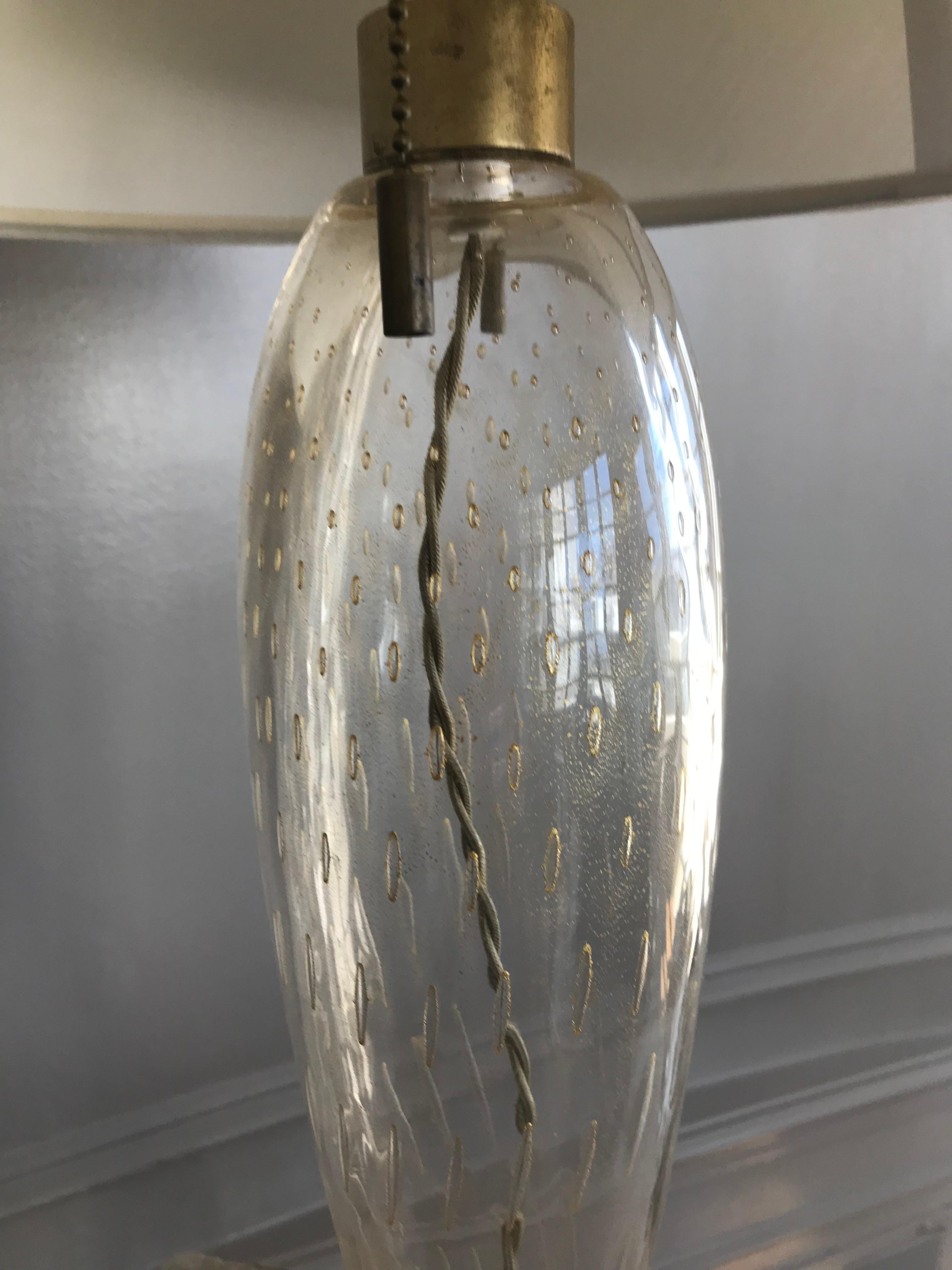Lampe Donghia en verre de Murano avec abat-jour personnalisé Bon état - En vente à Larkspur, CA