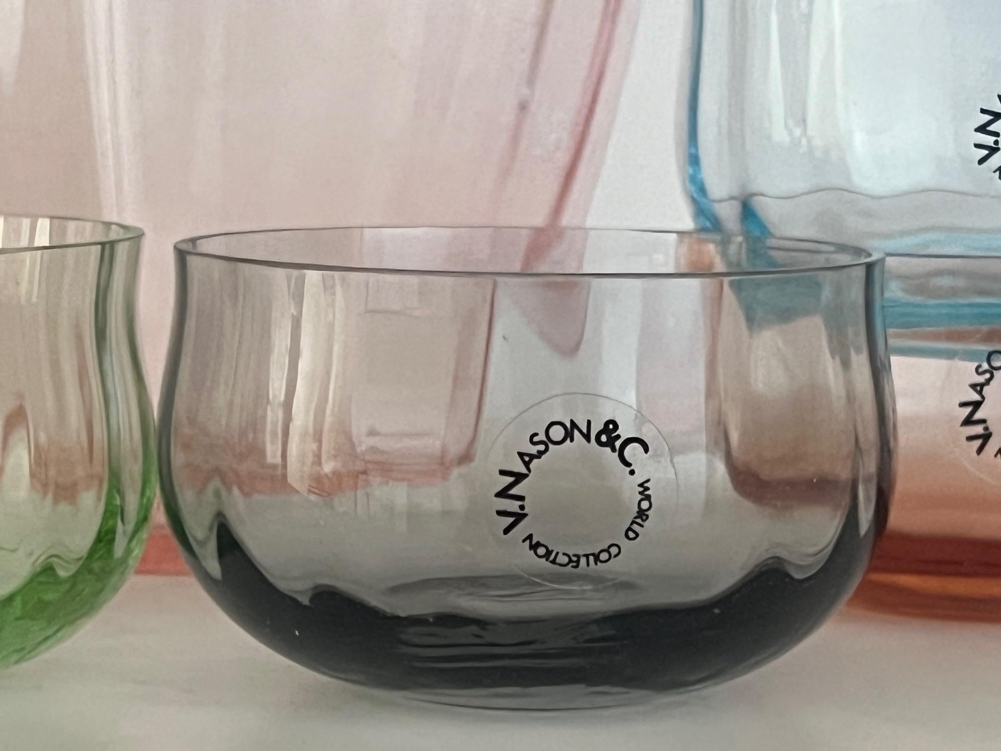 Juego de copas o jarrones de cristal de Murano, Murano Italia por v. Nason & C. Italiano en venta