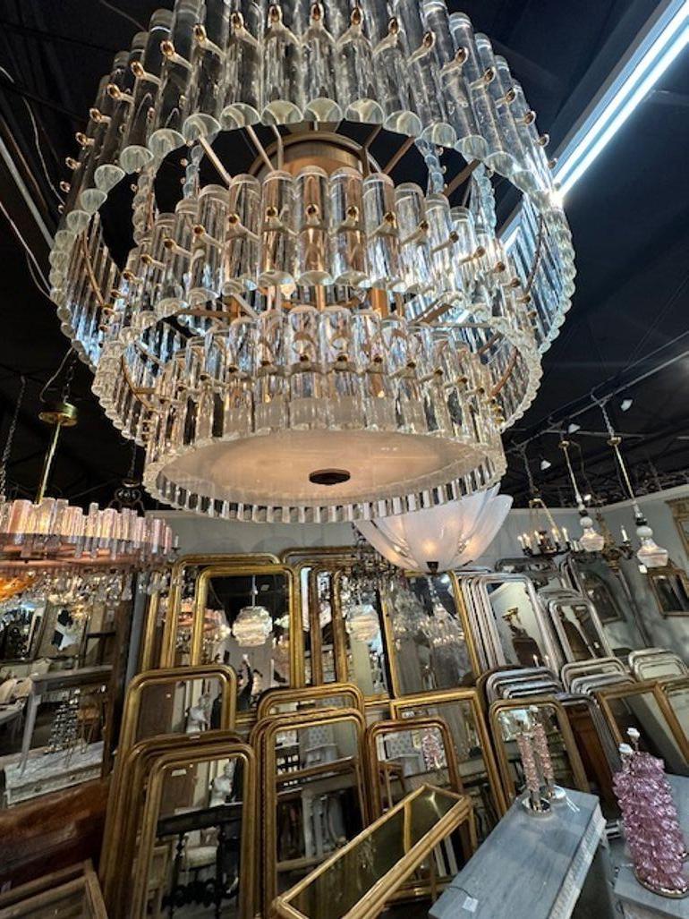 Murano Glass Drum Chandelier In Distressed Condition For Sale In Dallas, TX