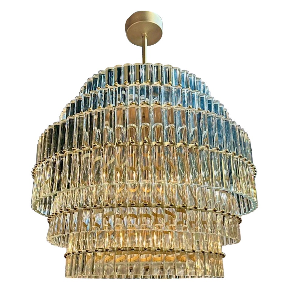 Lustre tambour en verre de Murano