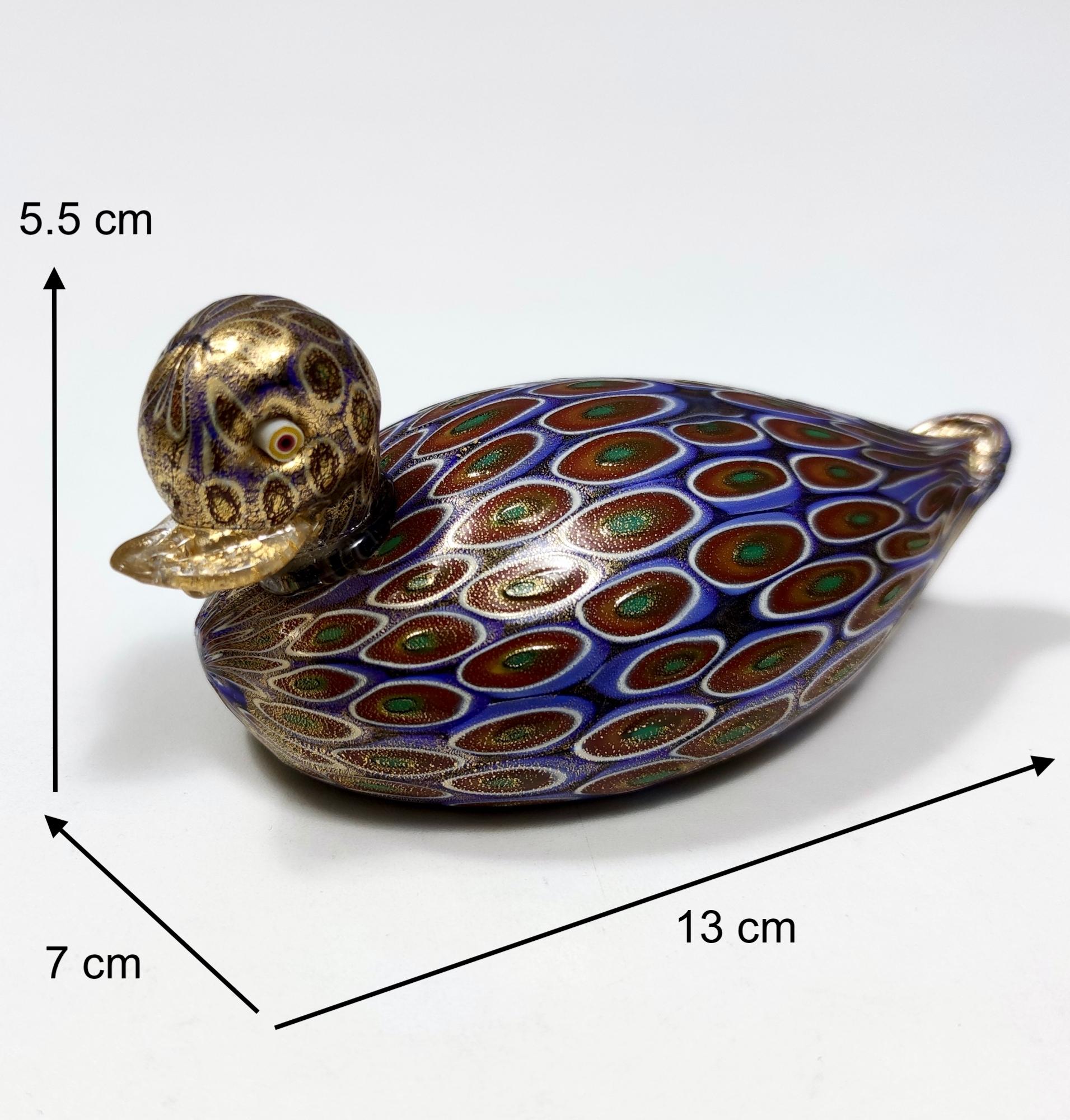 Murano Glass Duck by La Murrina with Gold Leaf, Italy, 1990s For Sale 2