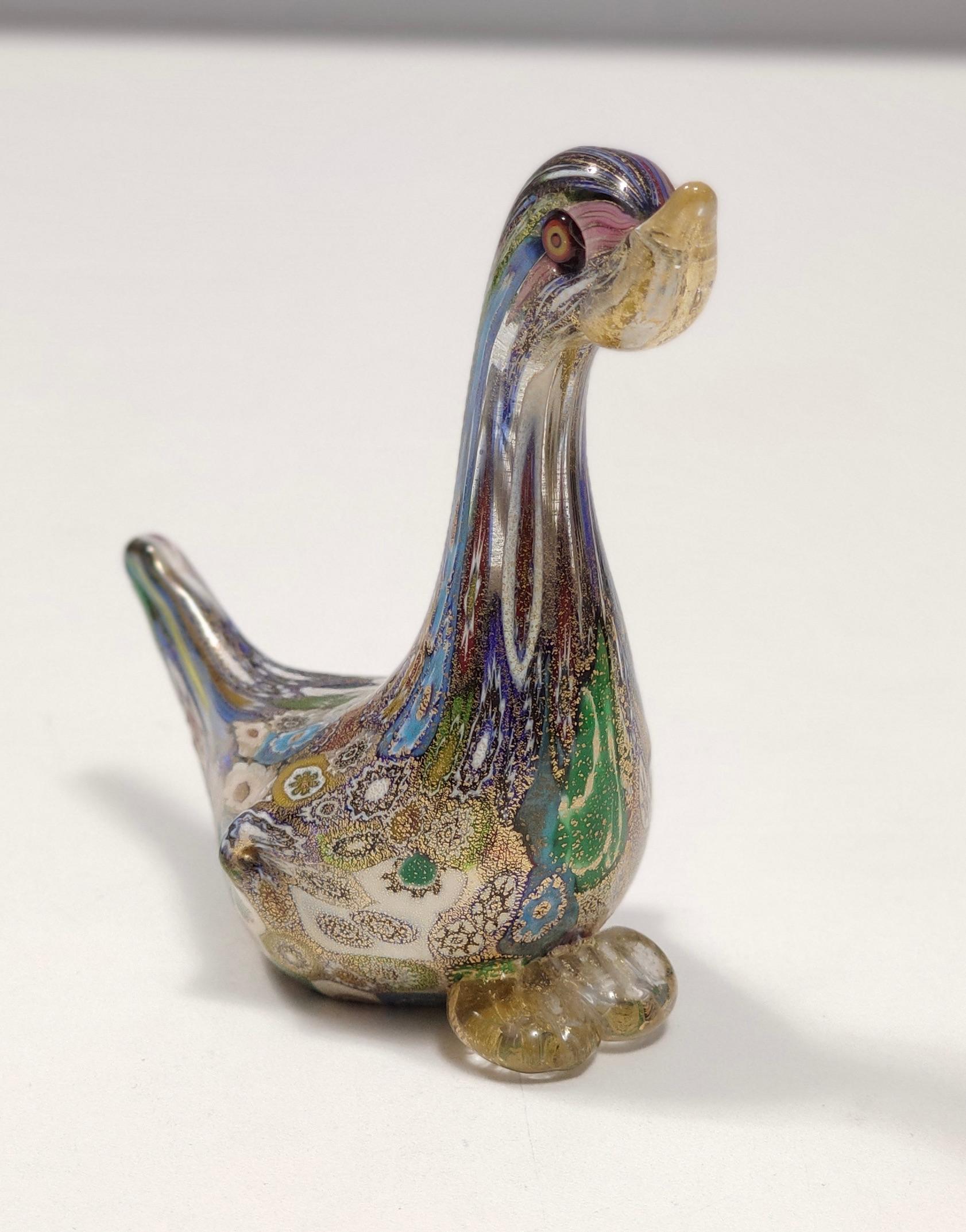 Murano Glass Duck by La Murrina with Gold Leaf, Italy, 1994 In Excellent Condition In Bresso, Lombardy