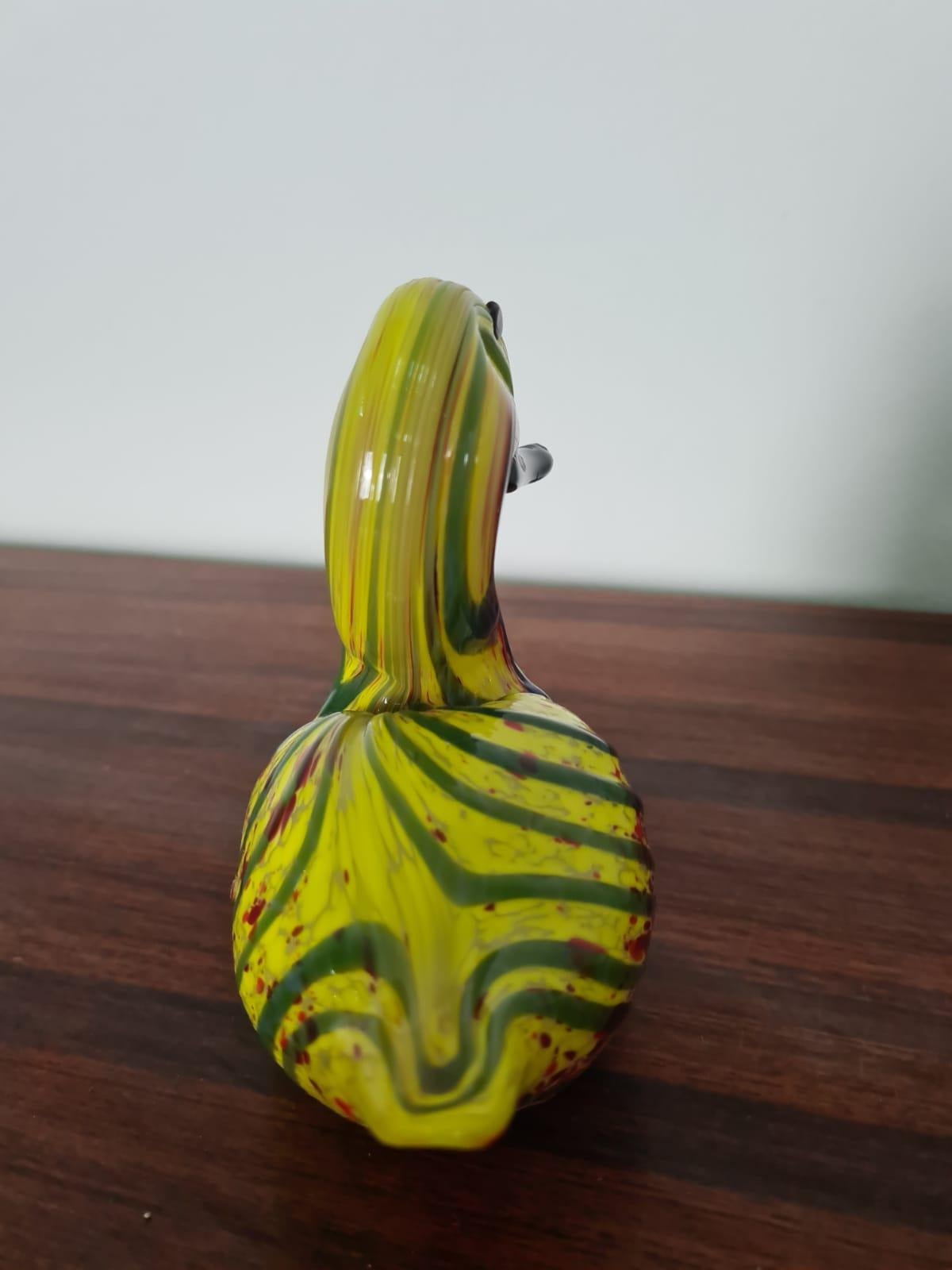 murano glass duck made in italy