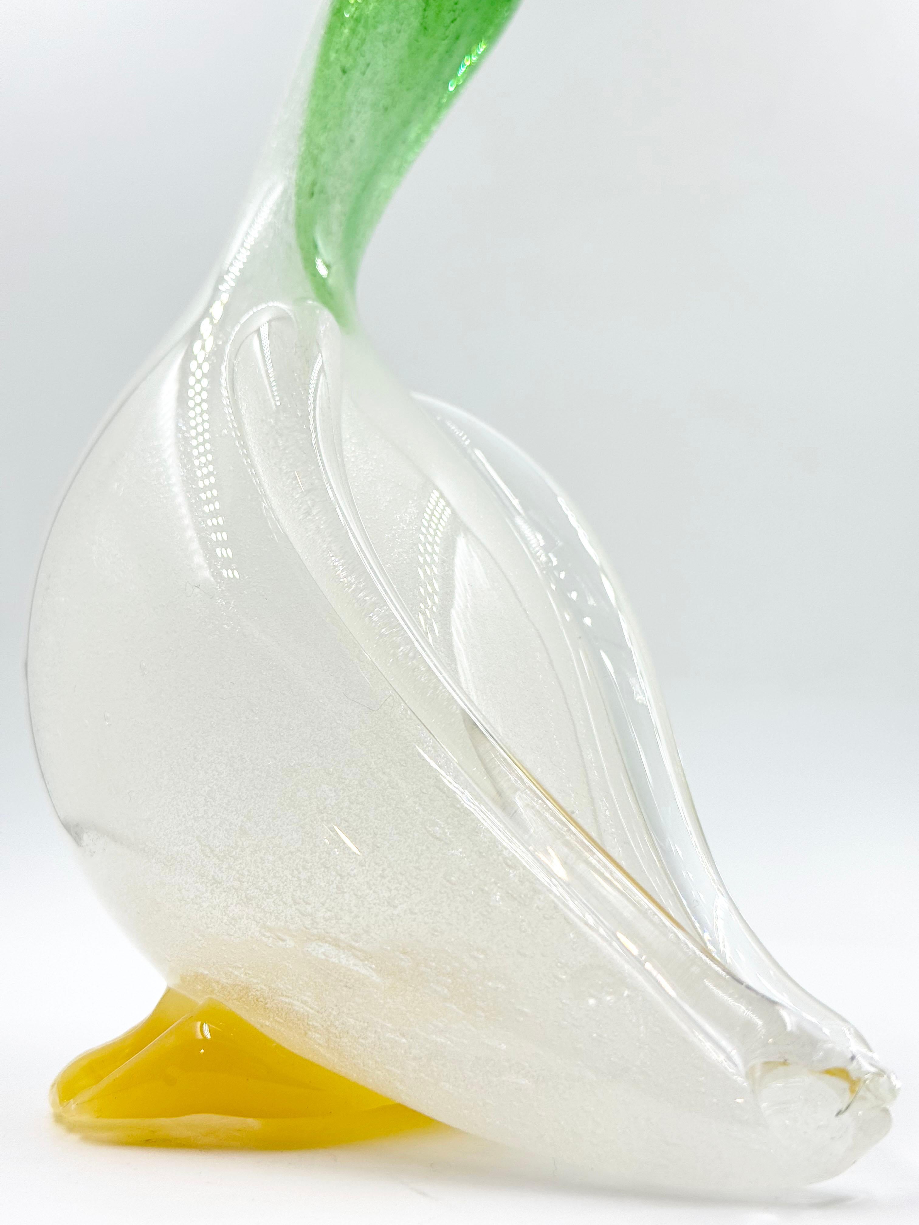 Milieu du XXe siècle Canard en verre Murano Murano Italie Vintage 1950s en vente