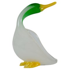 Murano Glass Duck Murano Italy Vintage 1950s