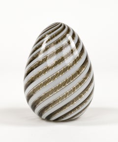 Murano Glass Egg by Venini for 50° Anniversary Confartigianato, Italy 1997