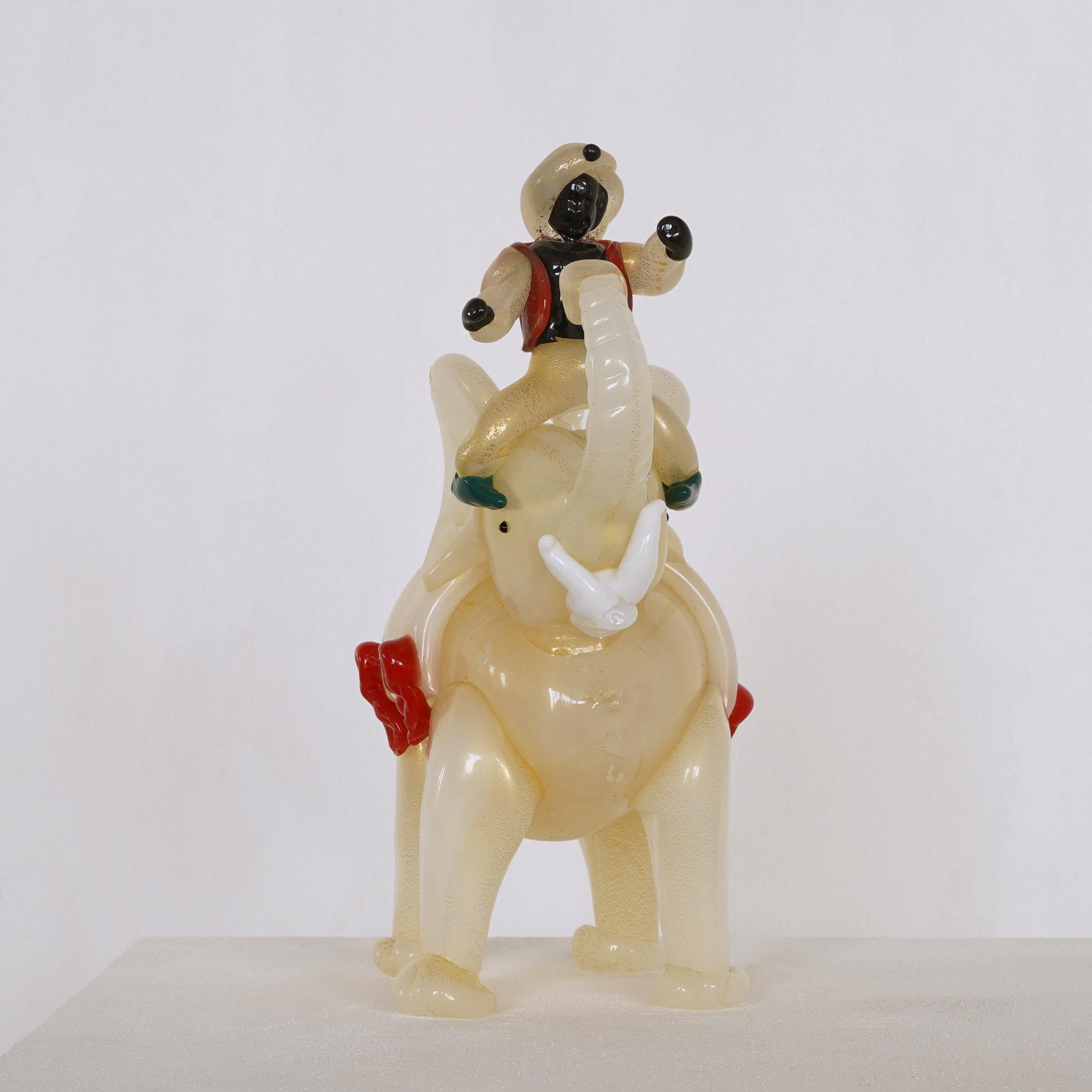 Murano Glass Elephant in the style of Ercole Barovier In Good Condition In Tilburg, NL