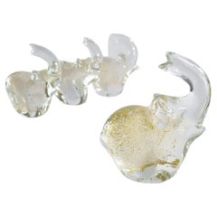 Murano Glass Elephant Paperweight by Studio Pino Signoretto, Italy 60s, Set of 4