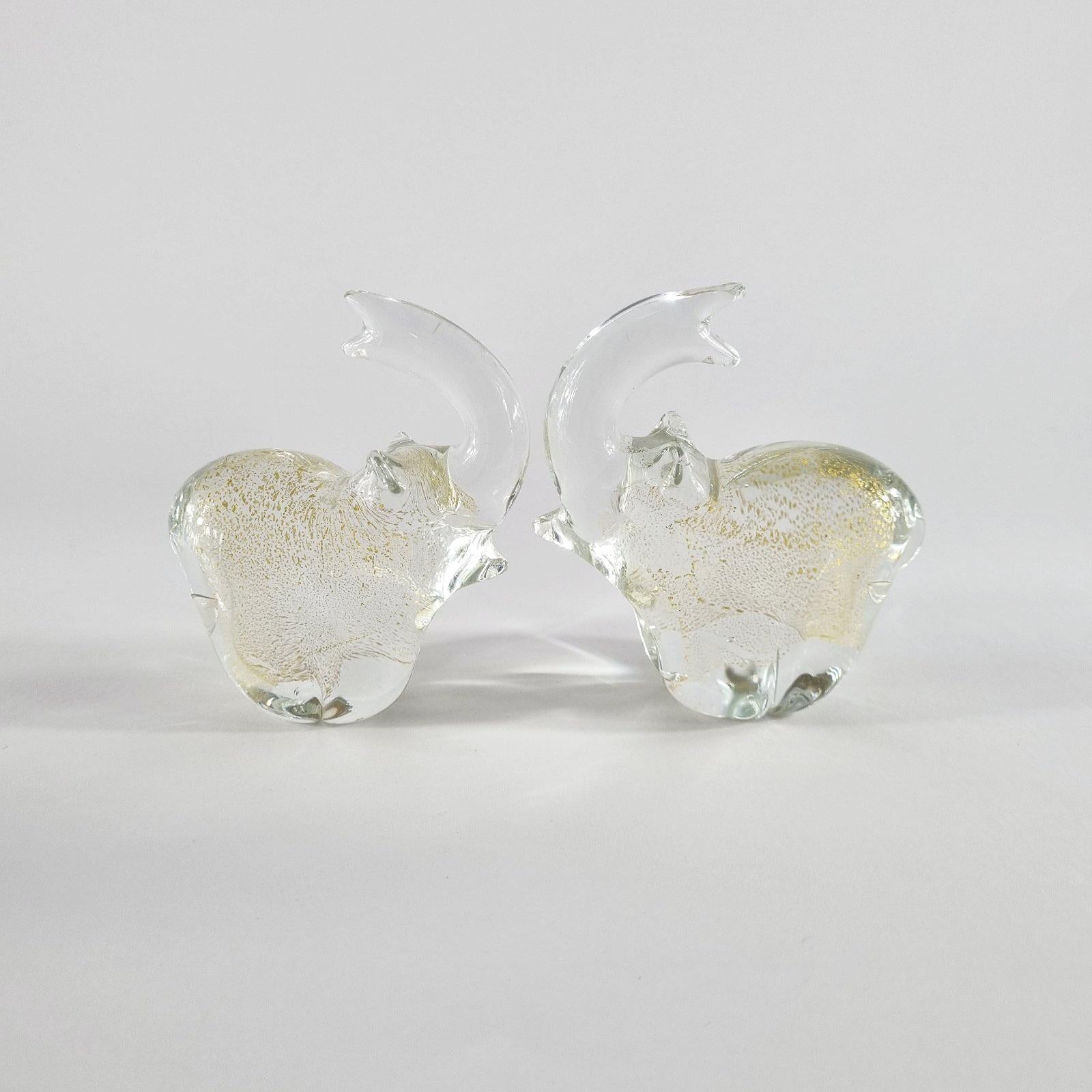 Murano Glass Elephant Paperweight by Studio Pino Signoretto, Italy 60s, Set of 4 im Zustand „Gut“ im Angebot in Lucija, SI