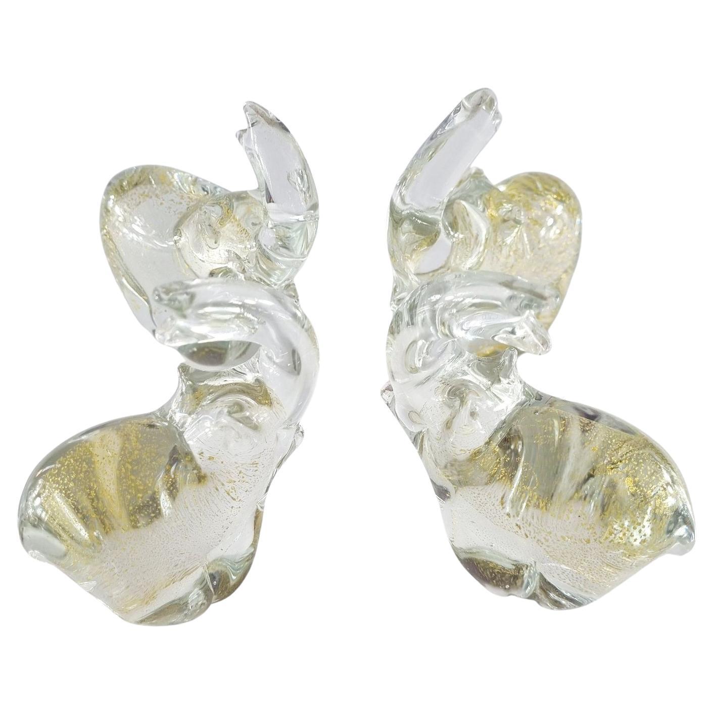 Murano Glass Elephant Paperweight by Studio Pino Signoretto, Italy 60s, Set of 4 im Angebot