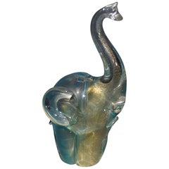 Murano Glass Elephant Sculpture