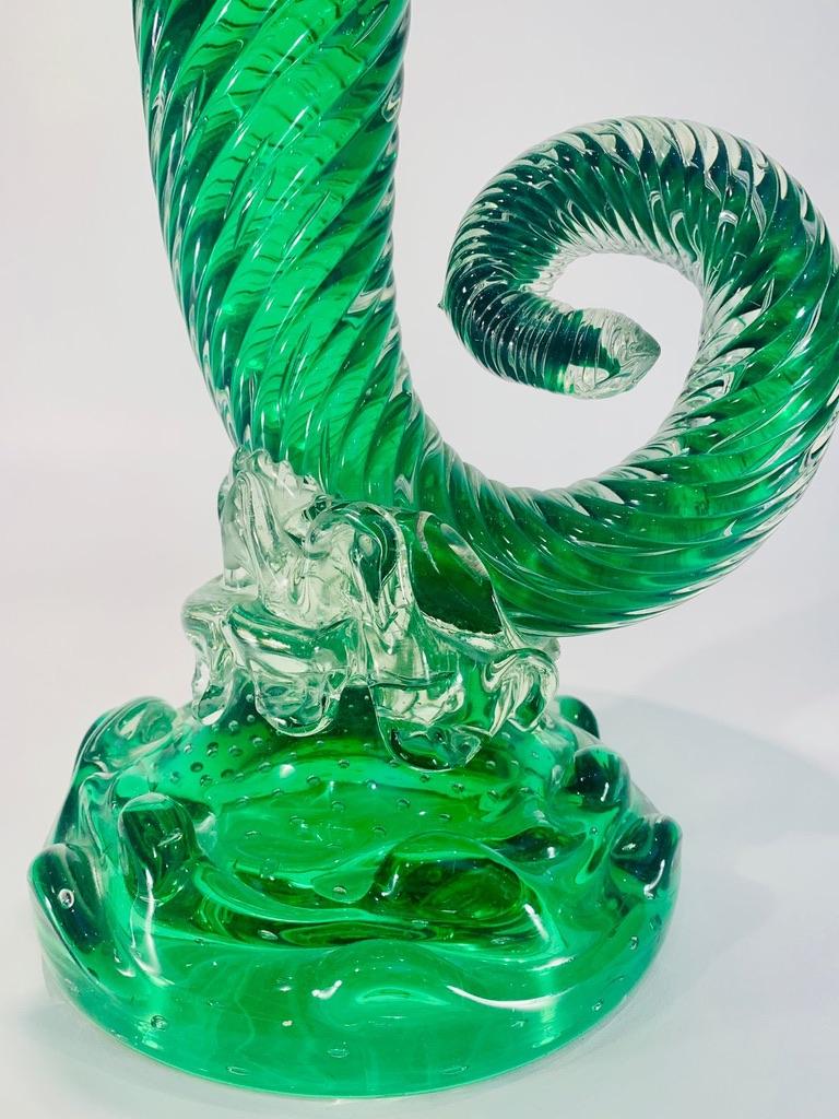 Large Murano glass emerald green circa 1950 