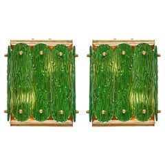 Murano Glass Emerald Green Sconces