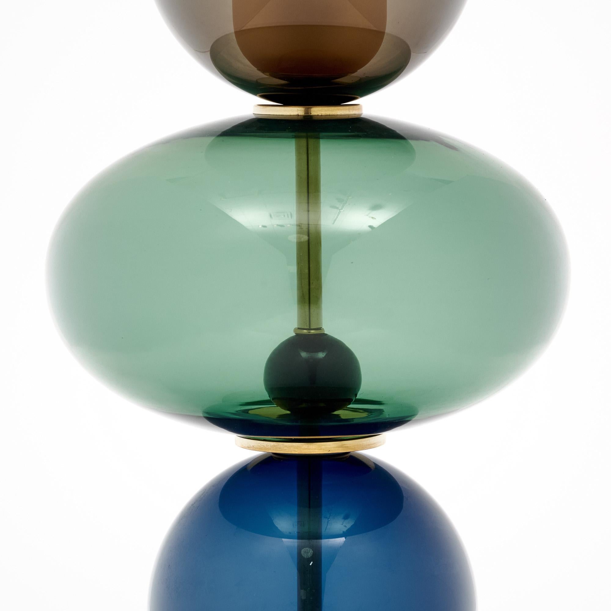 Mid-Century moderno Lampade a urna in vetro di Murano in stile Ettore Sottsass in vendita
