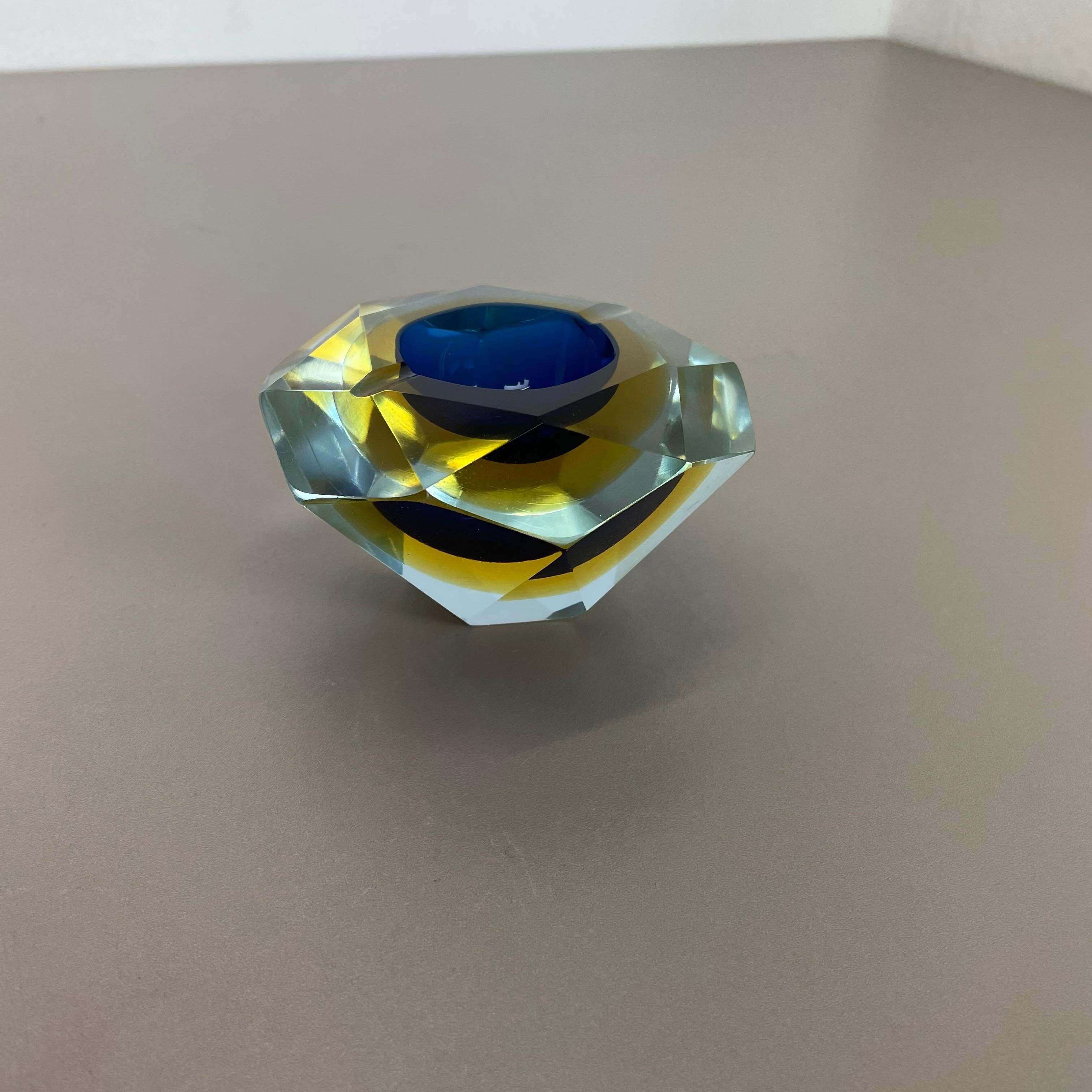 Mid-Century Modern Murano Glass Faceted 