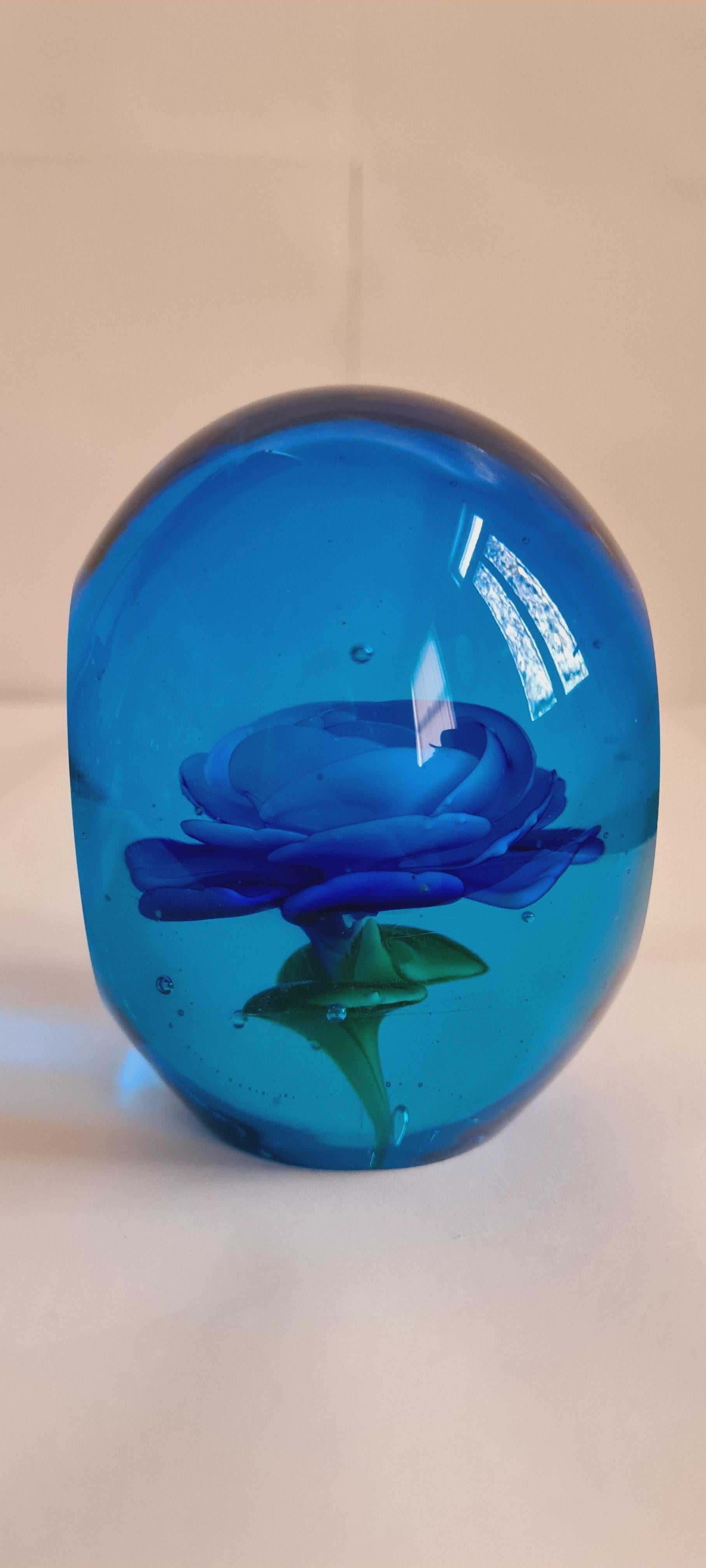 Italian Murano Glass Faceted Paperweight, Archimede Seguso For Sale