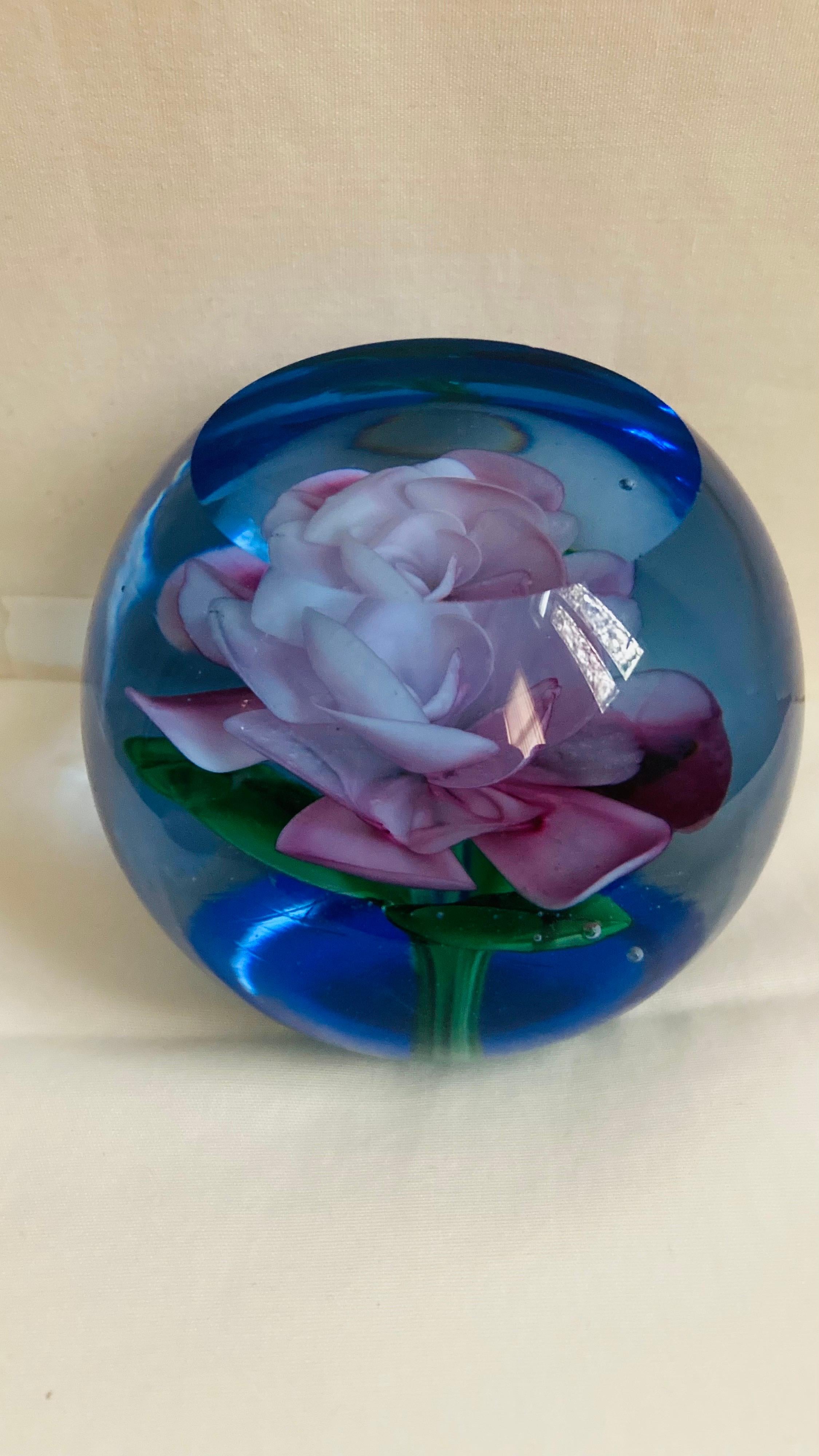 Other Murano Glass Faceted Paperweight For Sale