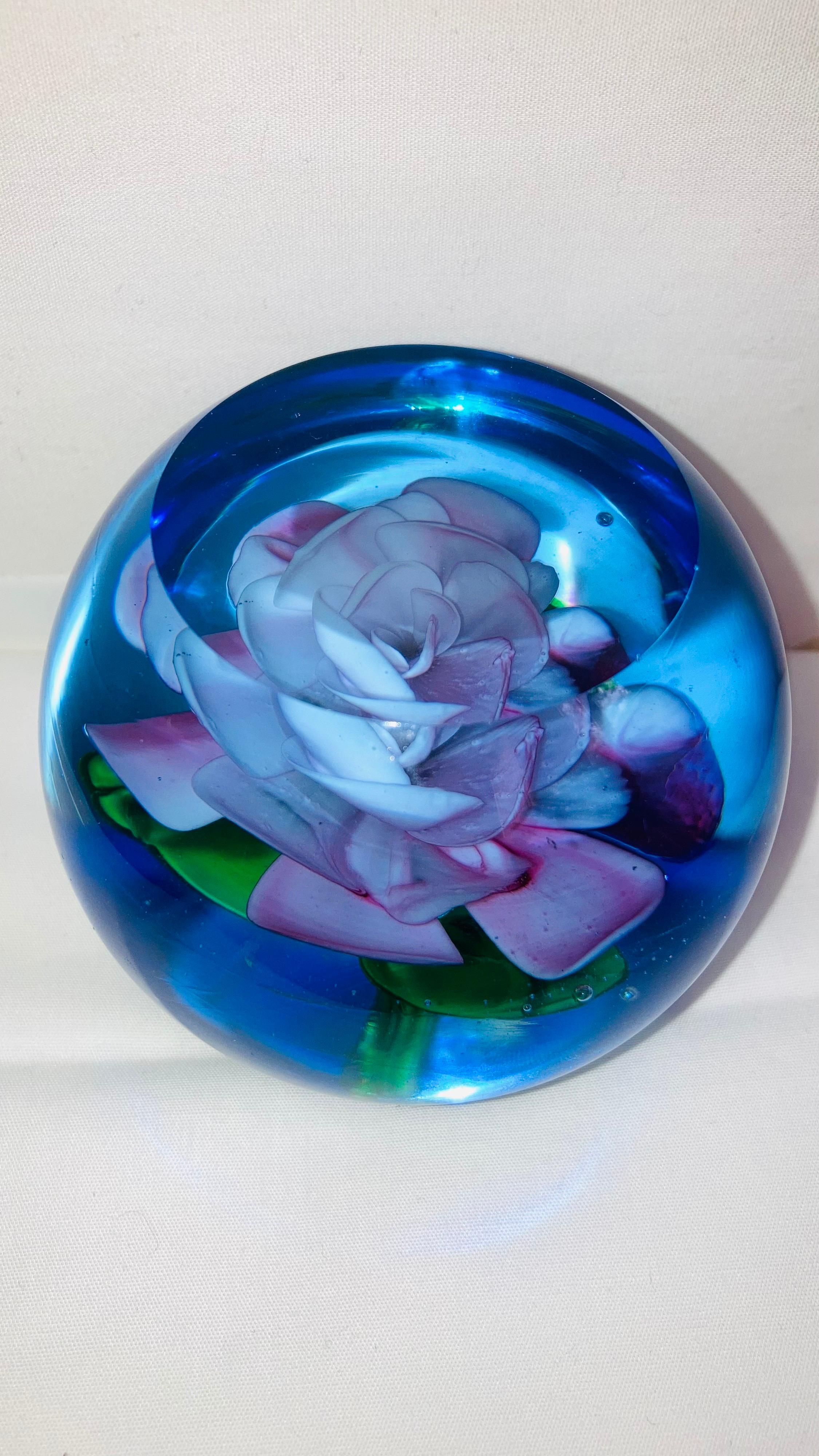 Murano Glass Faceted Paperweight For Sale 2
