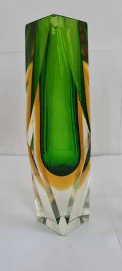 Vitange Murano Glass Faceted vases and caviar bowl