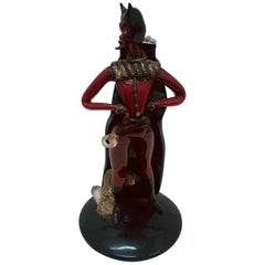 Faust-Skulptur aus Muranoglas von A.Ve.M:: Italien:: um 1960