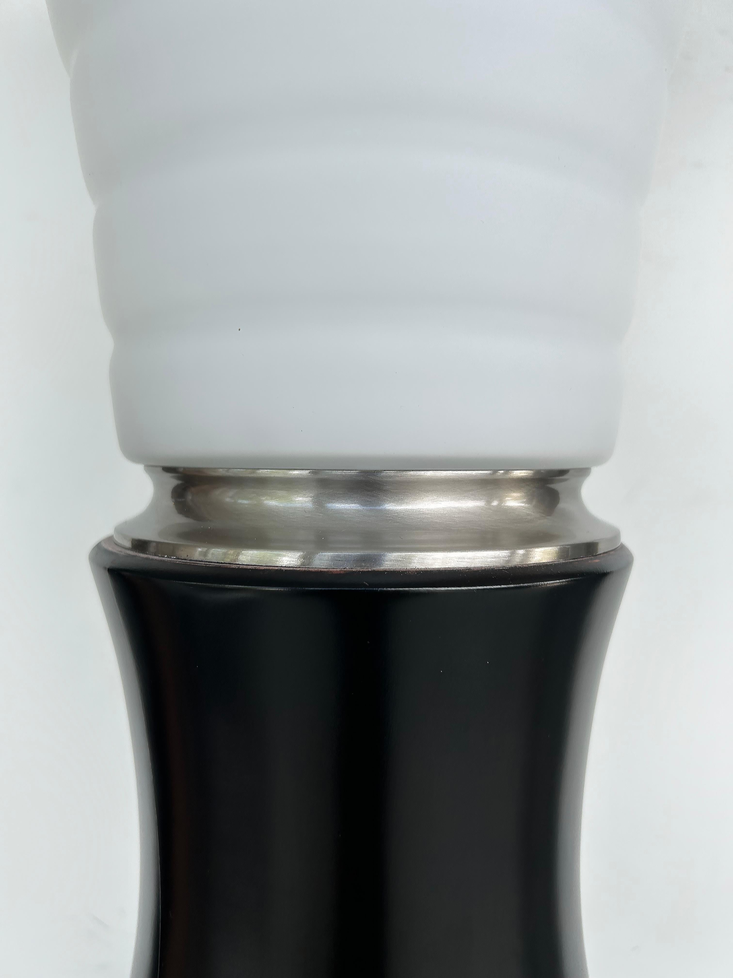 Italian Murano Glass, Faux Bamboo Wood Torchère Floor Lamp, Italy For Sale