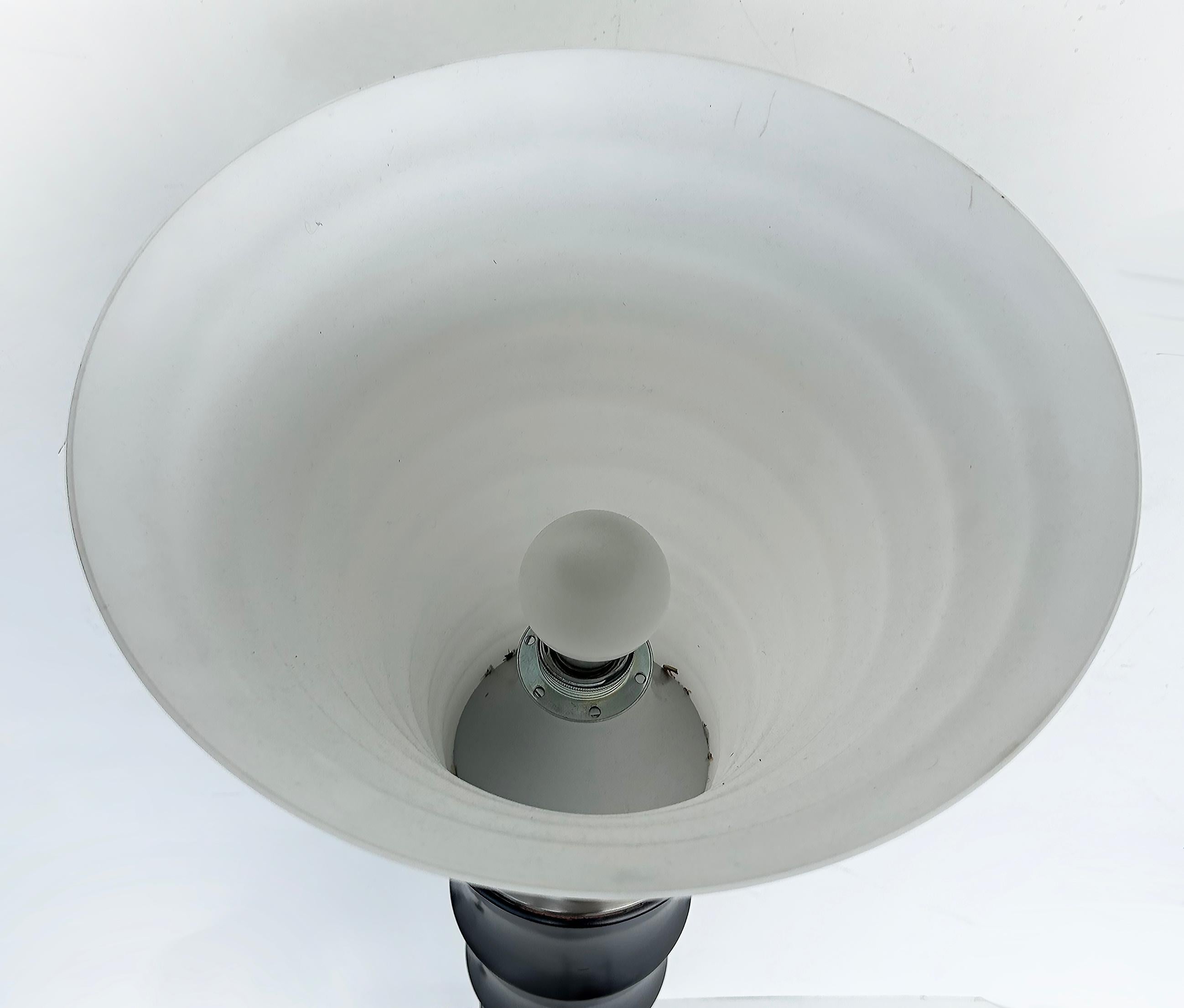 20th Century Murano Glass, Faux Bamboo Wood Torchère Floor Lamp, Italy For Sale