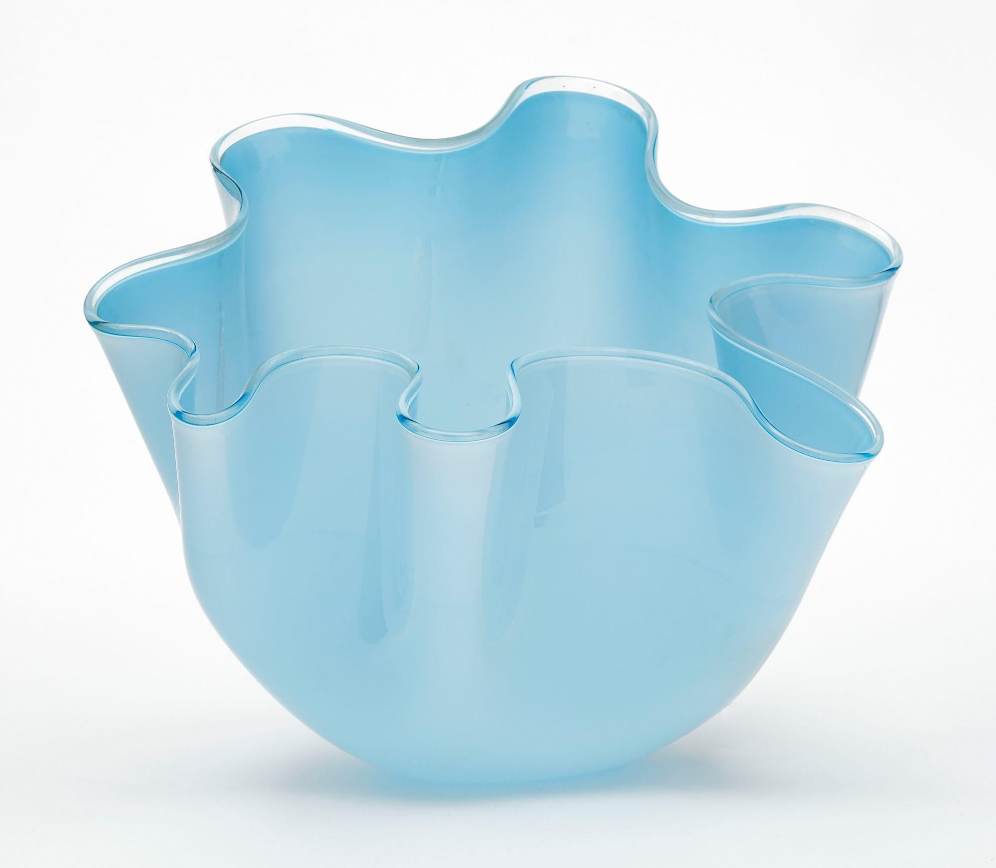 Mid-Century Modern Murano Glass “Fazzoletto” Lamp by Venini
