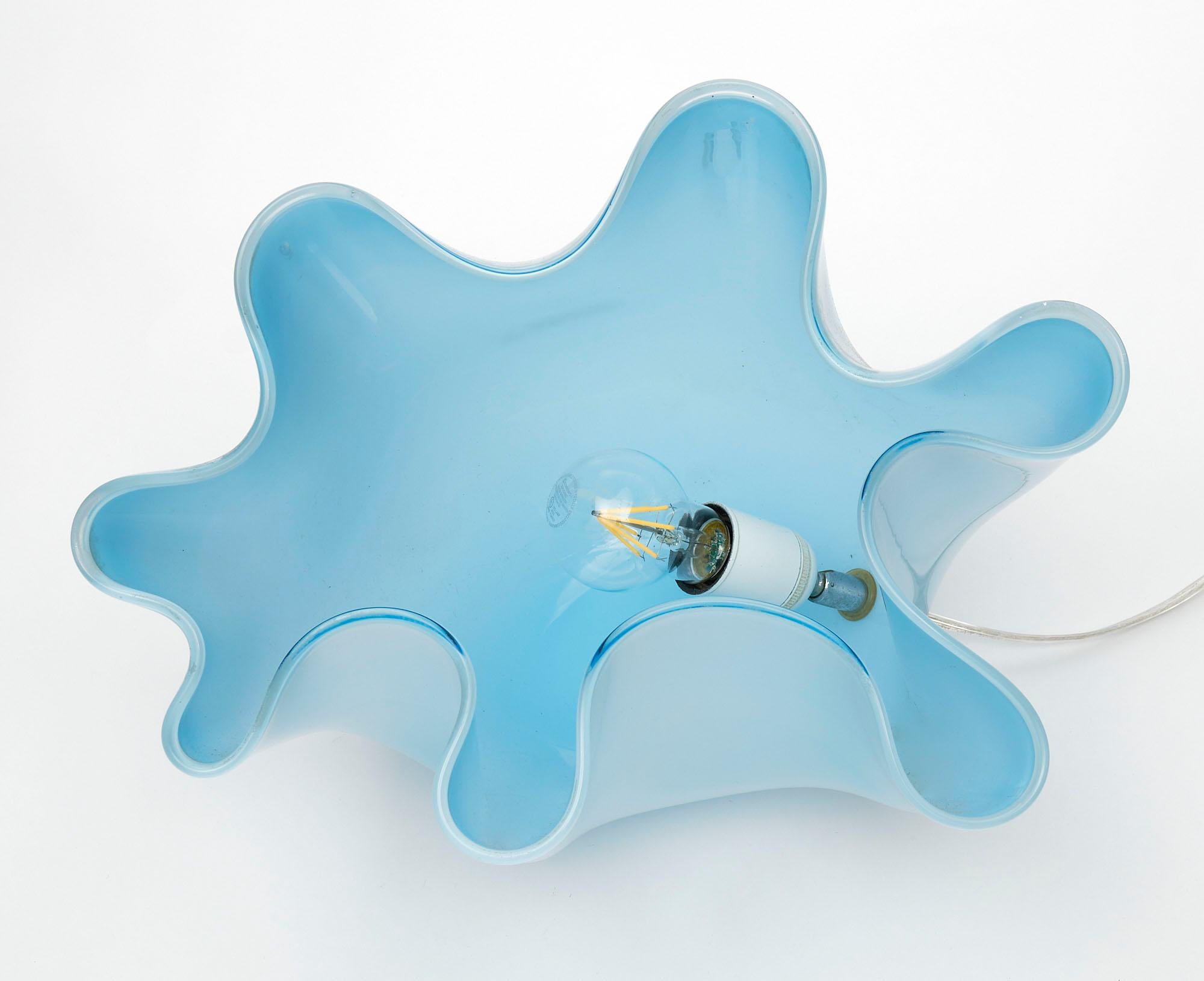 Italian Murano Glass “Fazzoletto” Lamp by Venini