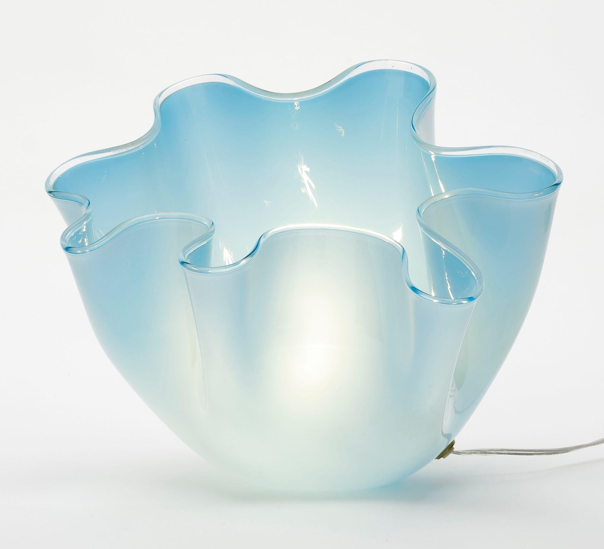 Murano Glass “Fazzoletto” Lamp by Venini 3