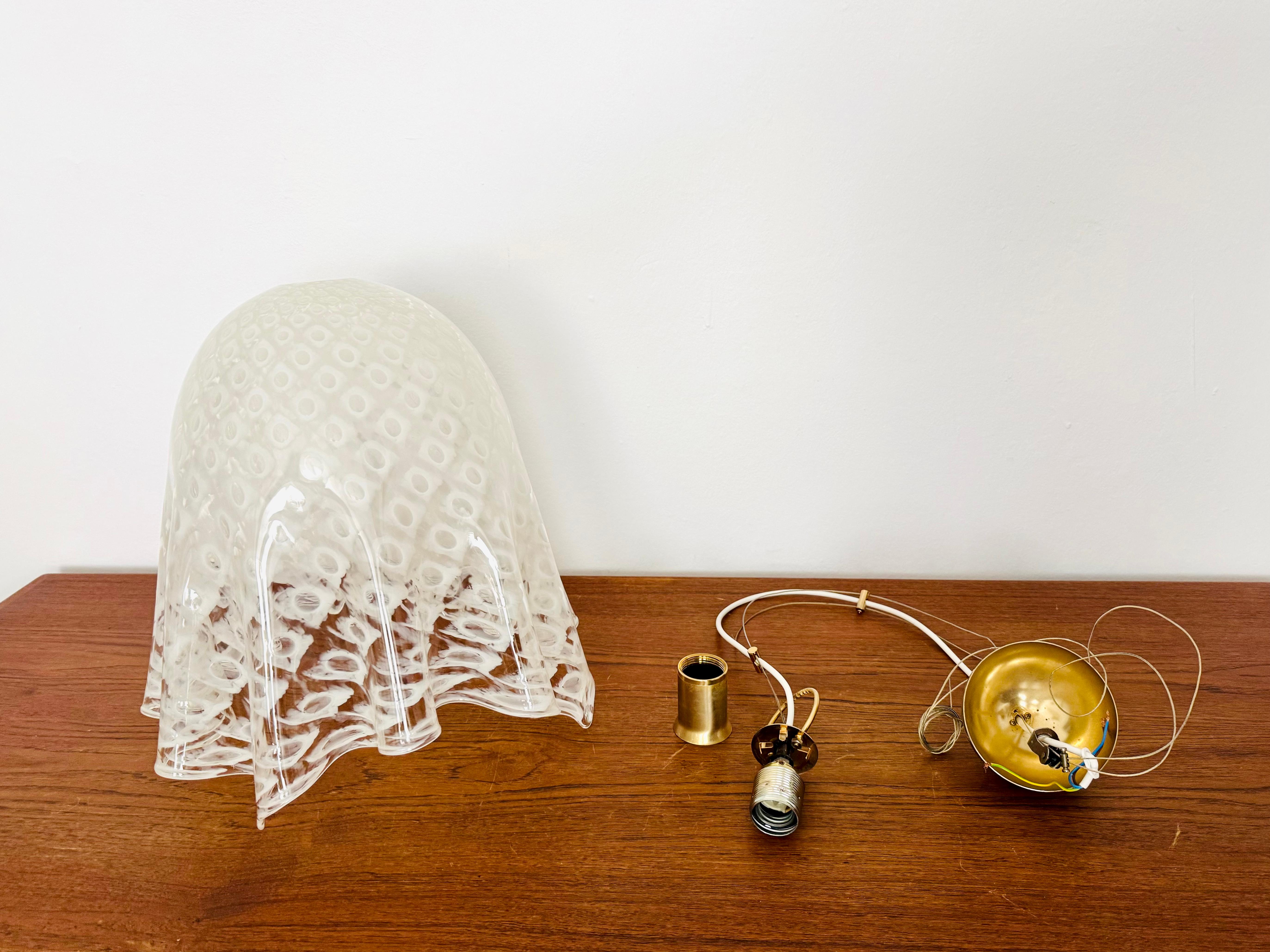 Lampada a sospensione Fazzoletto in vetro di Murano di Paolo Venini in vendita 7