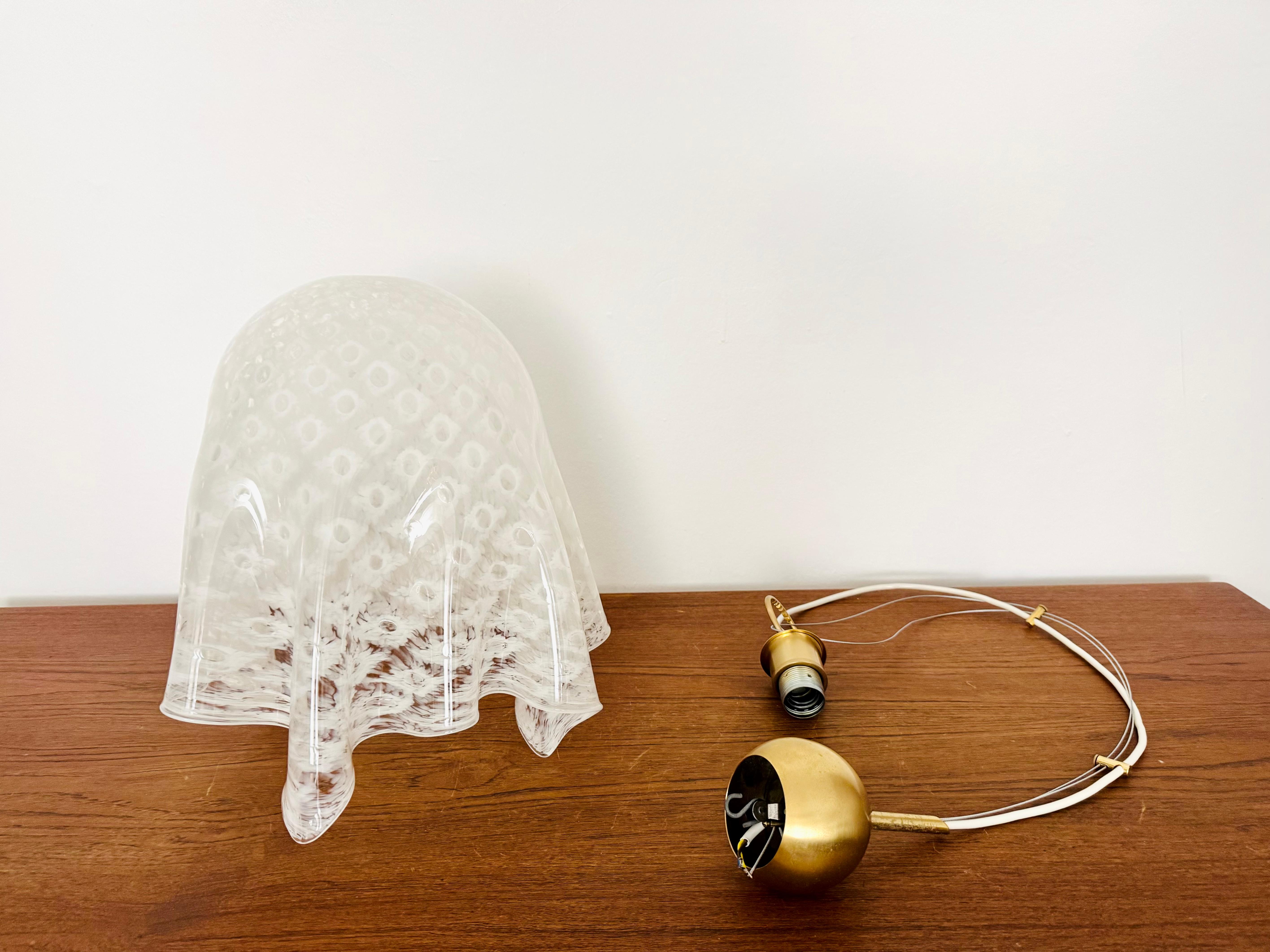 Lampada a sospensione Fazzoletto in vetro di Murano di Paolo Venini in vendita 7