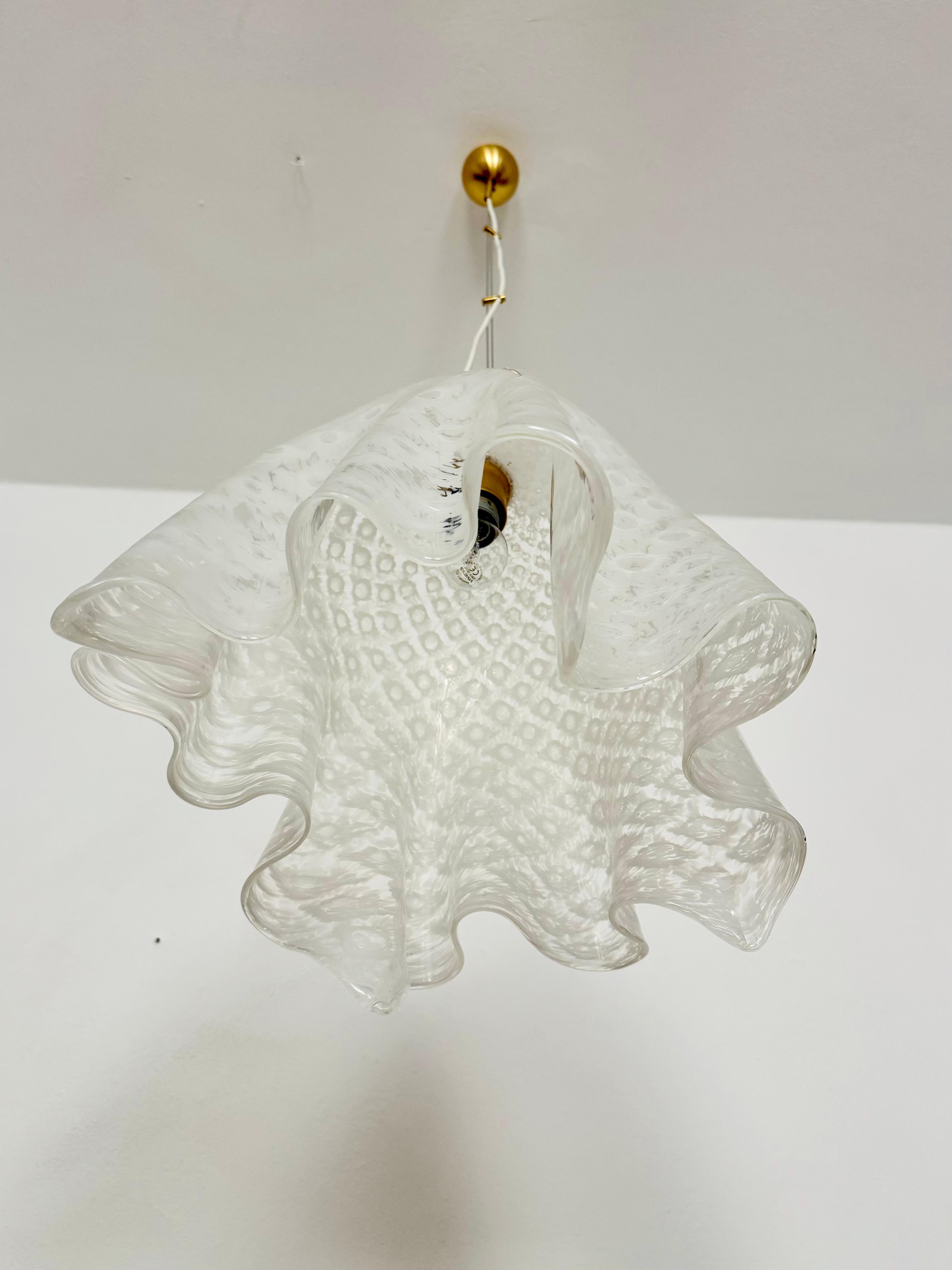 Lampada a sospensione Fazzoletto in vetro di Murano di Paolo Venini In condizioni buone in vendita a München, DE