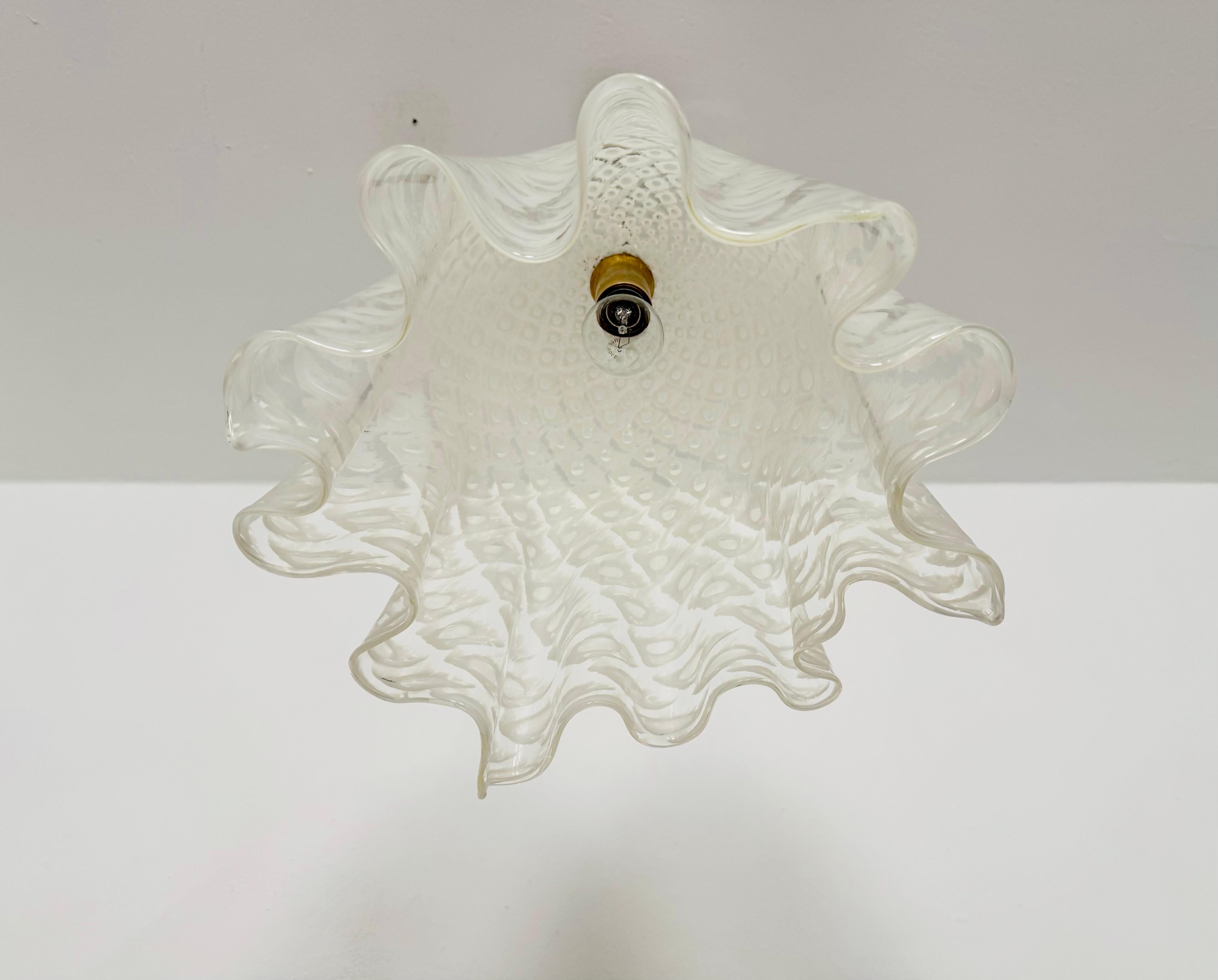 Metallo Lampada a sospensione Fazzoletto in vetro di Murano di Paolo Venini in vendita