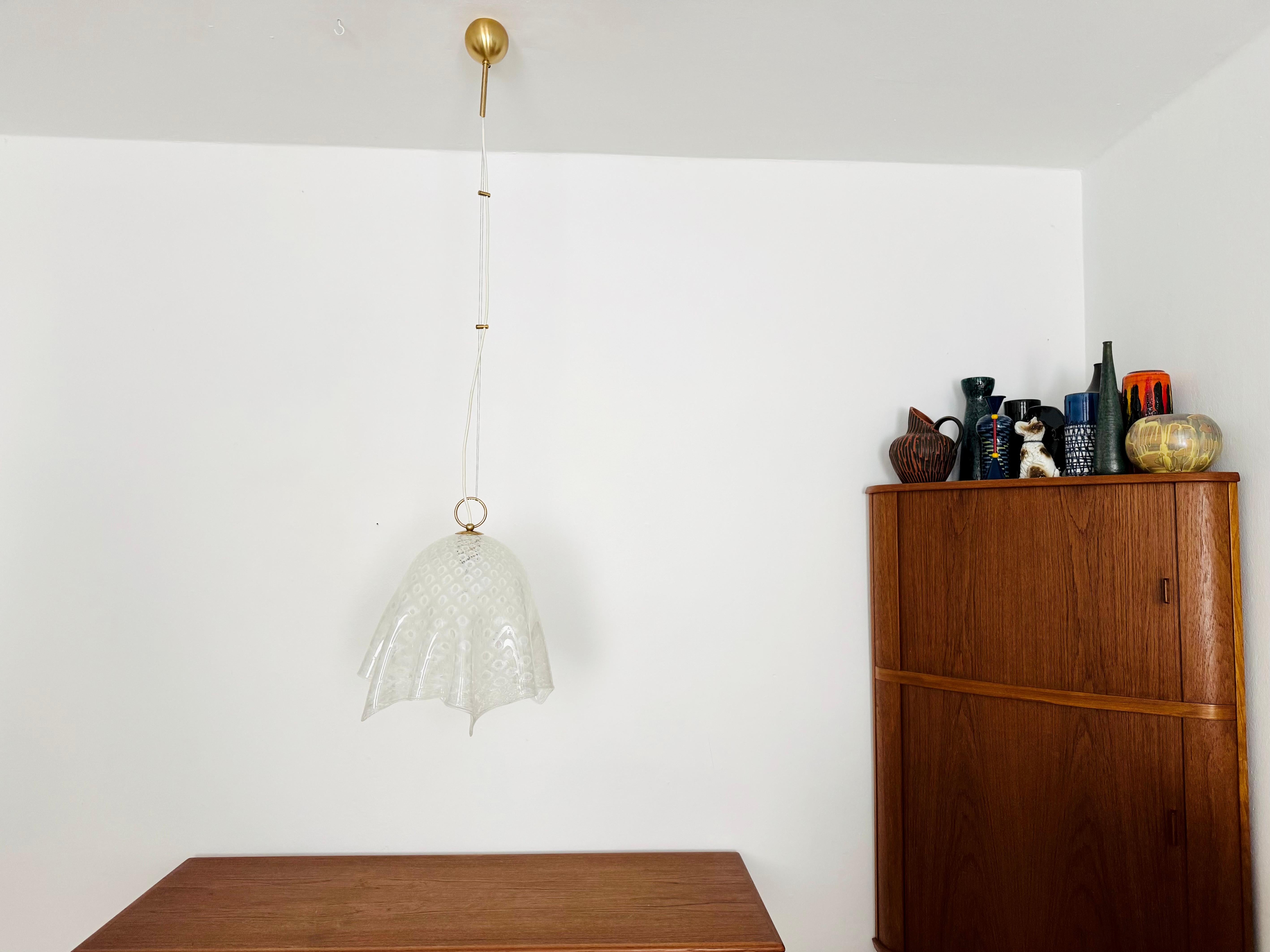 Metallo Lampada a sospensione Fazzoletto in vetro di Murano di Paolo Venini in vendita
