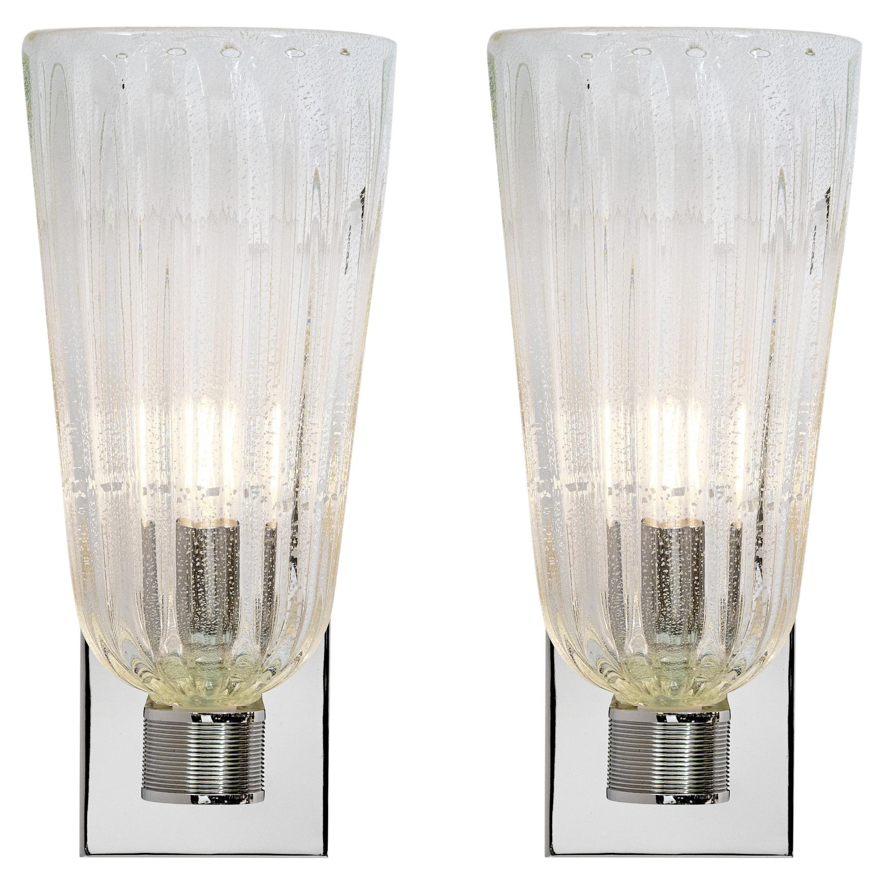 Murano Glass Fazzoletto Sconces