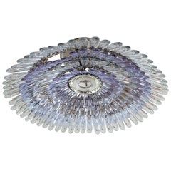 Murano Glass "Feather" Flush Mount Ceiling Fixture
