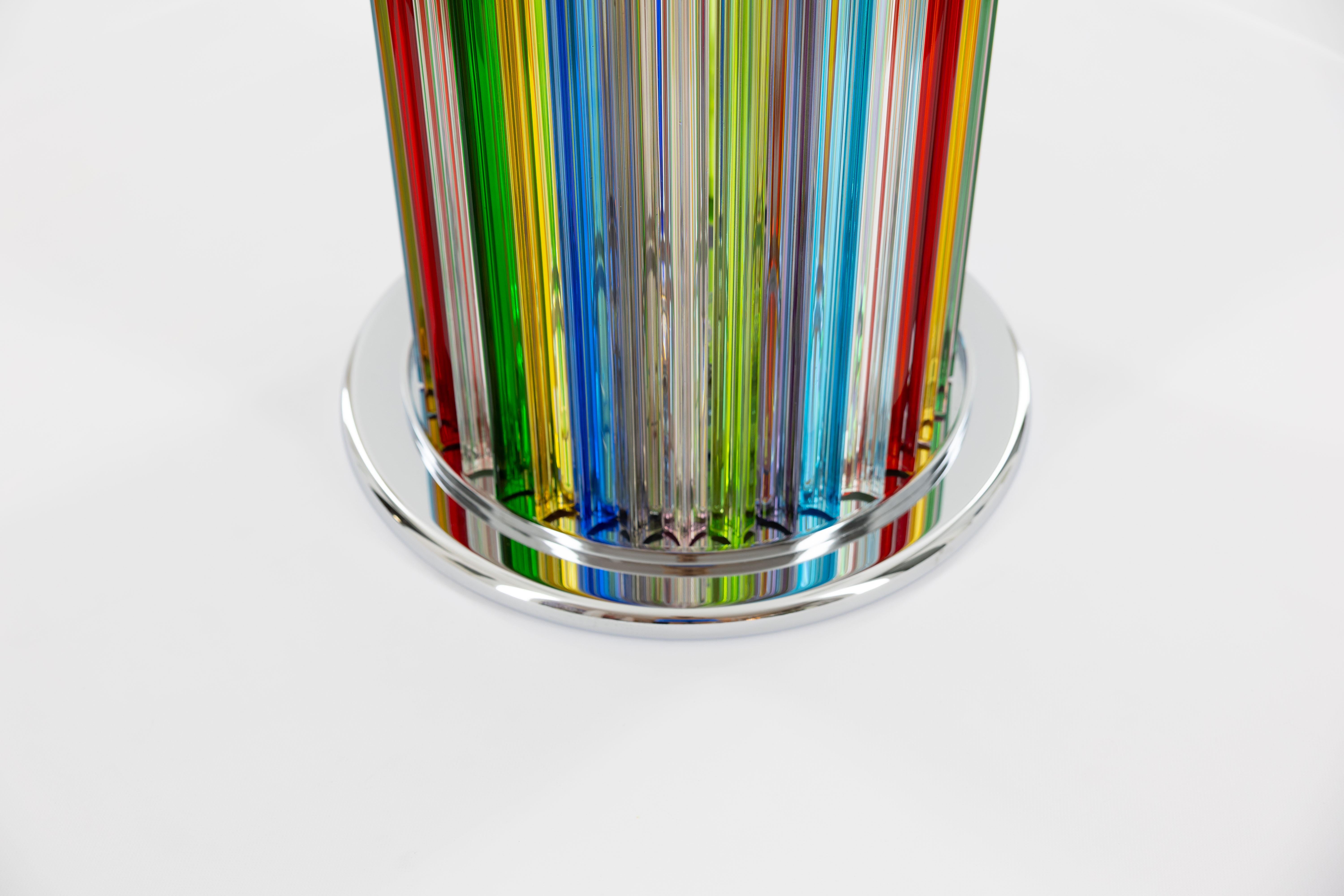 Murano Glass Fendi Floor Lamp by Giovanni Dalla Fina, 1980s For Sale 4