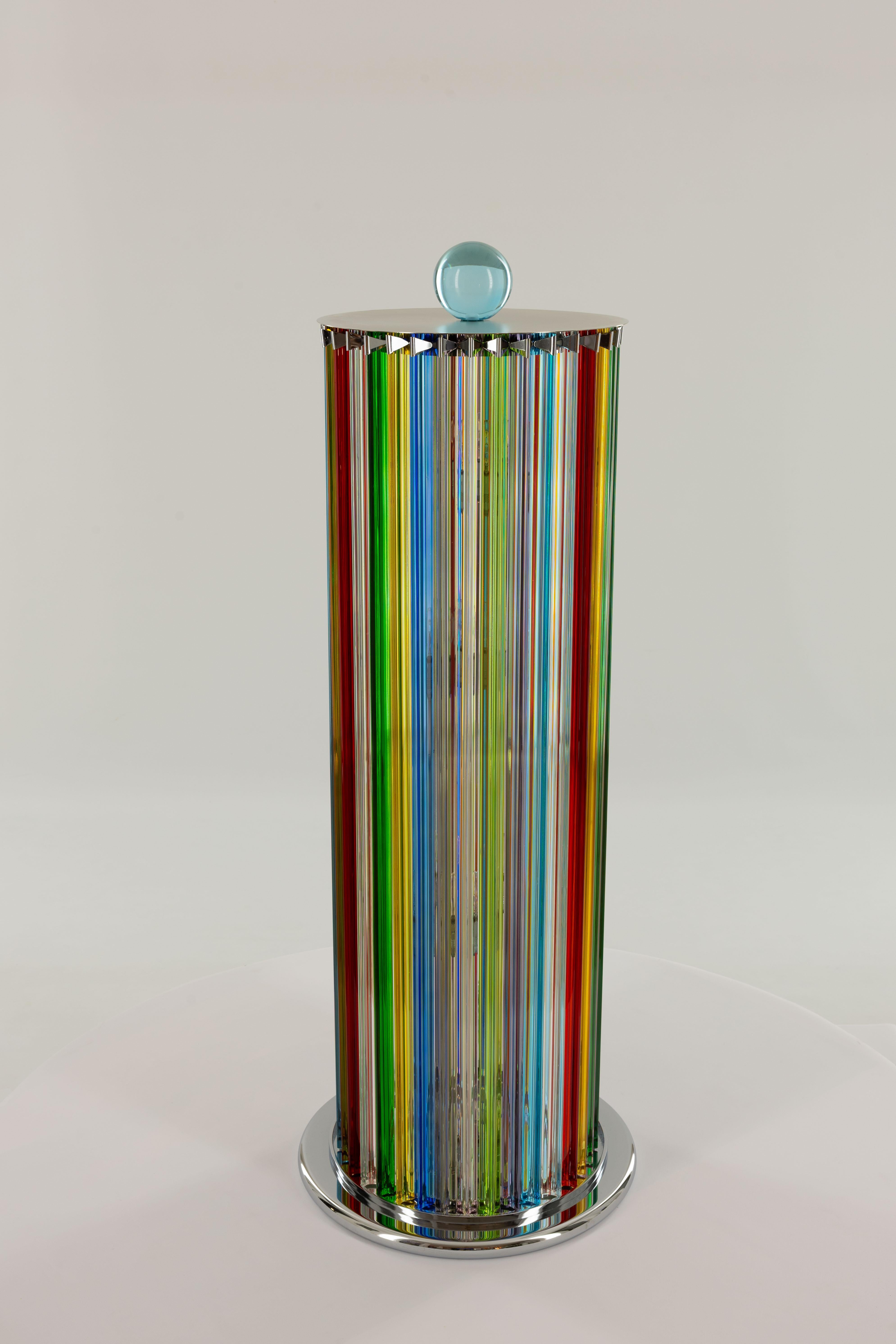 Hand-Crafted Murano Glass Fendi Floor Lamp by Giovanni Dalla Fina, 1980s For Sale