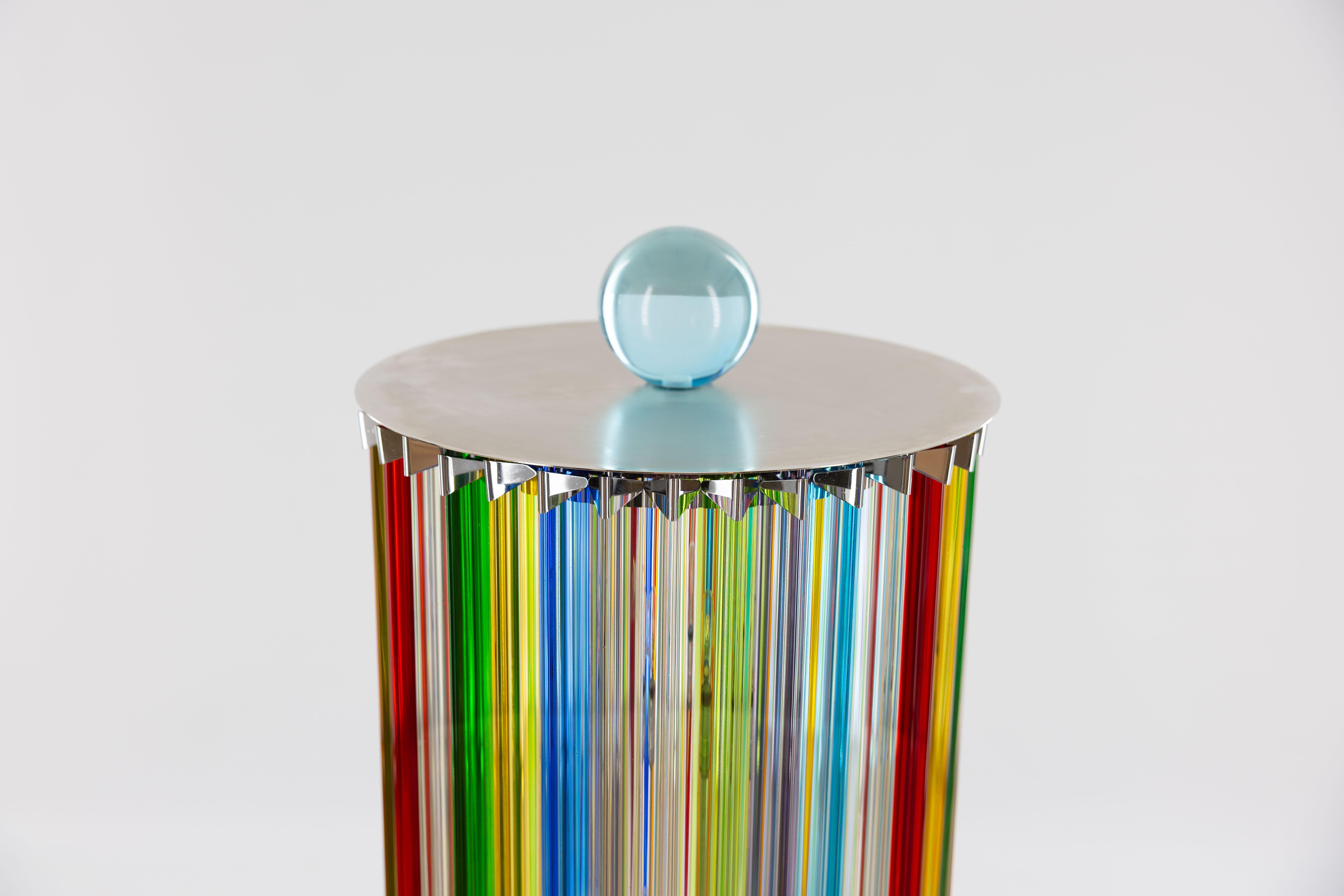 Murano Glass Fendi Floor Lamp by Giovanni Dalla Fina, 1980s For Sale 1