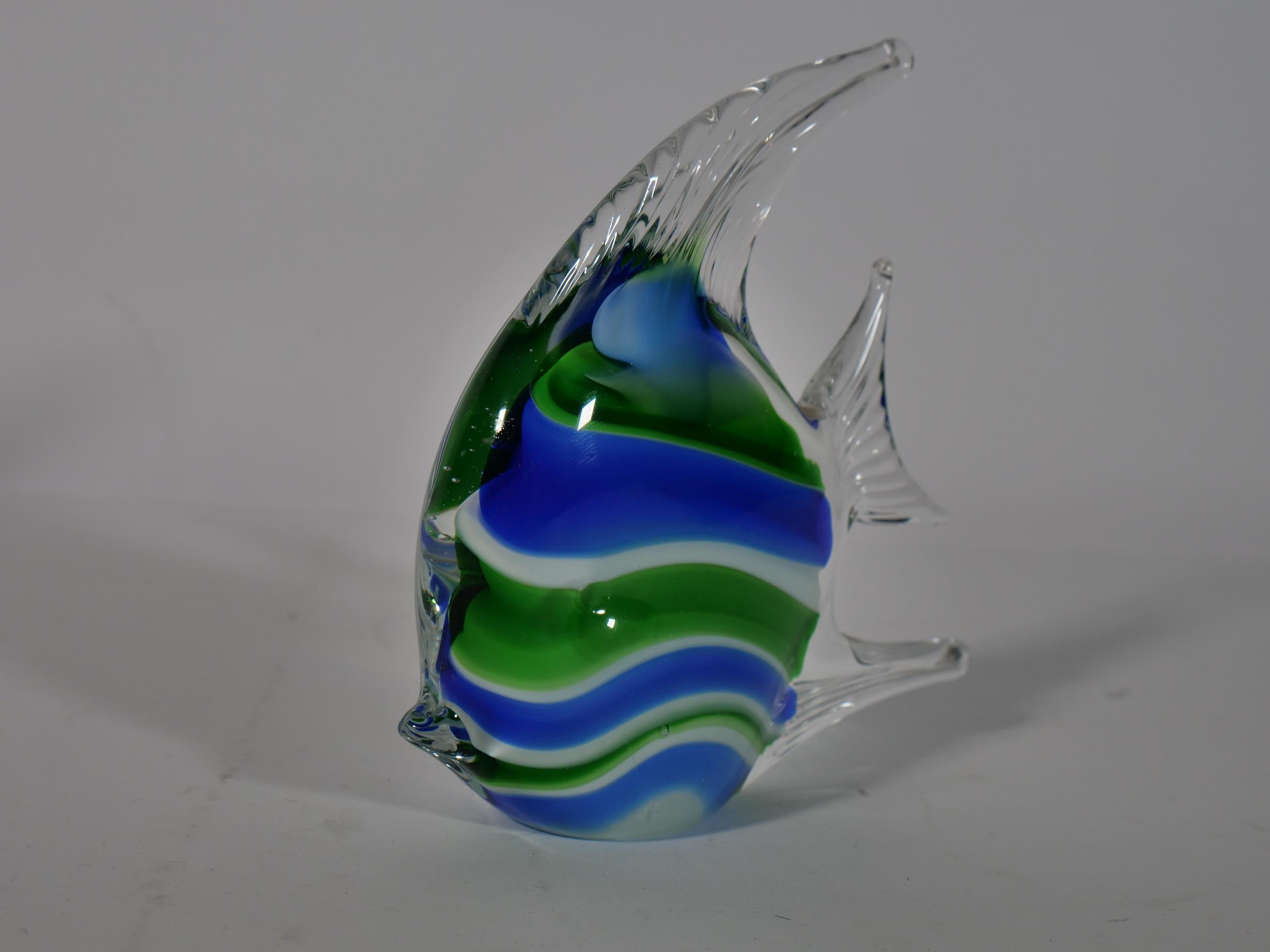 Space Age Murano Glass Fisch, Italien 1970er For Sale