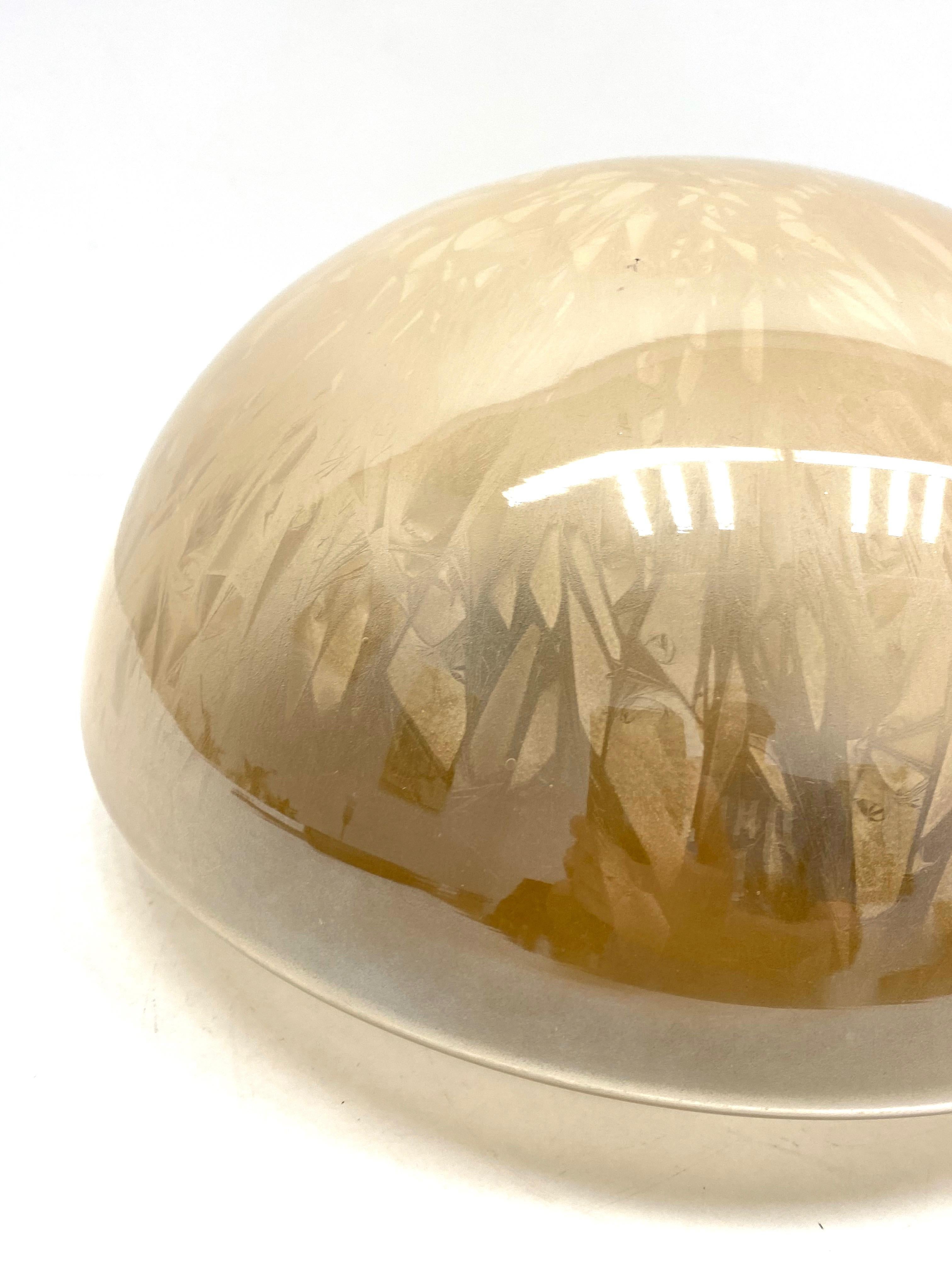 Late 20th Century Murano Glass Fischer Leuchten Flush Mount Ceiling Light, Germany, 1970s For Sale