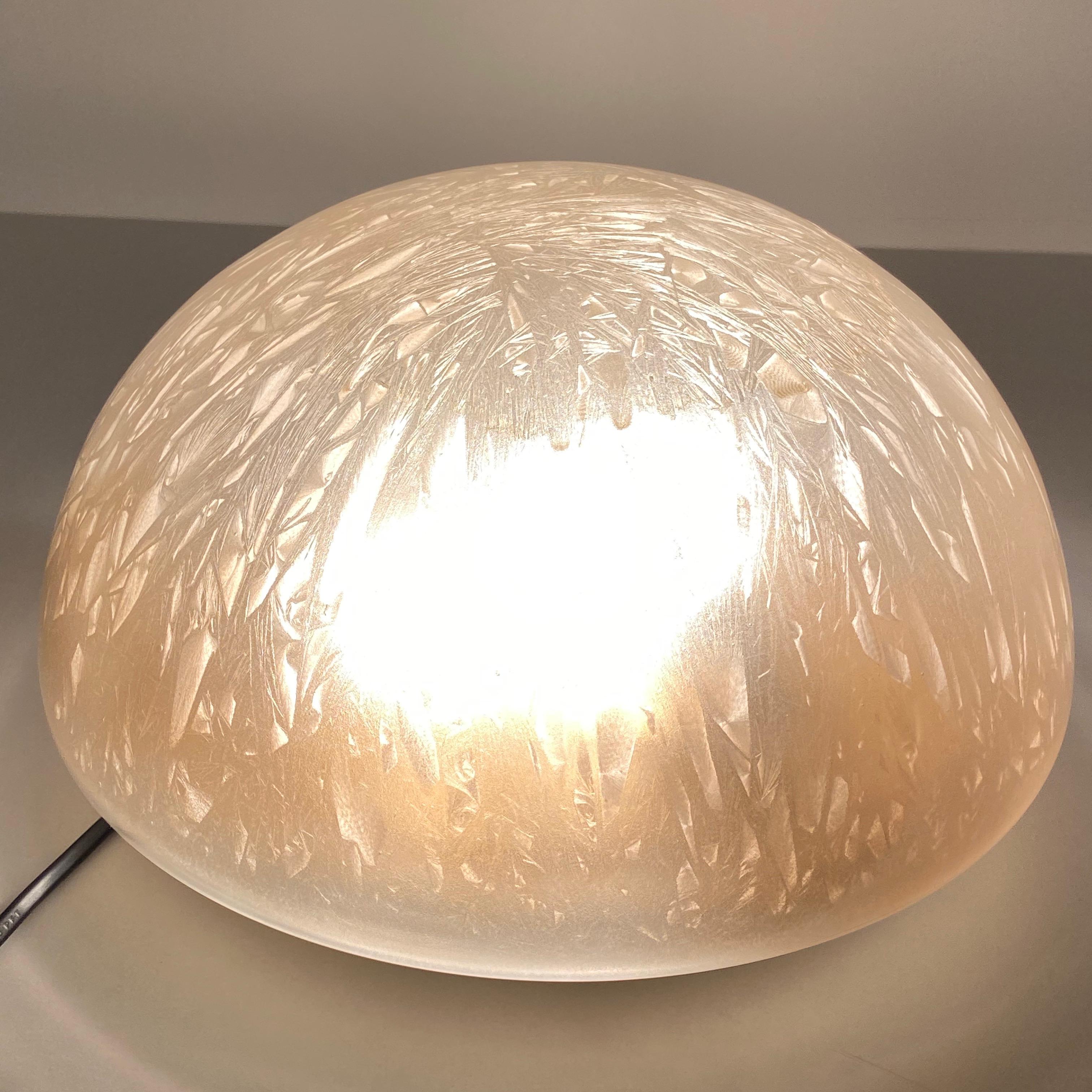 Metal Murano Glass Fischer Leuchten Flush Mount Ceiling Light, Germany, 1970s For Sale