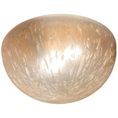 Lámpara de techo empotrada de cristal de Murano Fischer Leuchten, Alemania, Años 70