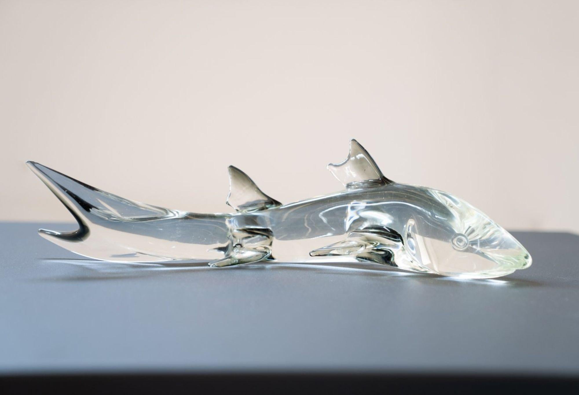Murano Glass Fish Sculpture, 1980s – A Captivating Italian Masterpiece in vendita 1
