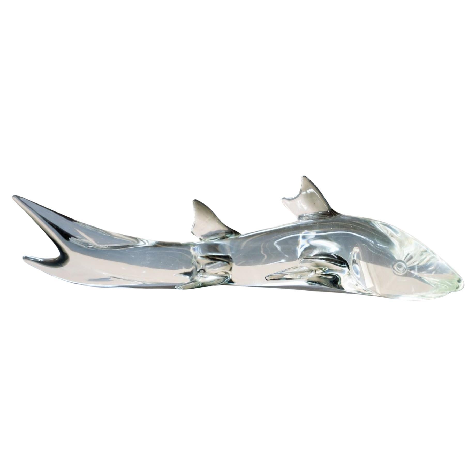 Muranoglas-Fischskulptur, 1980er Jahre - ein fesselndes italienisches Meisterwerk