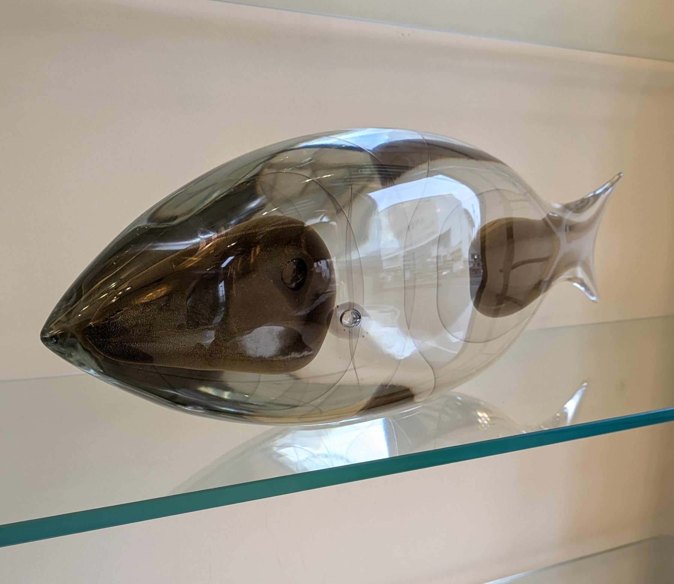 Escultura de pez de cristal de Murano de Alberto Dona en Excelente estado para la venta en Saint-Ouen, FR