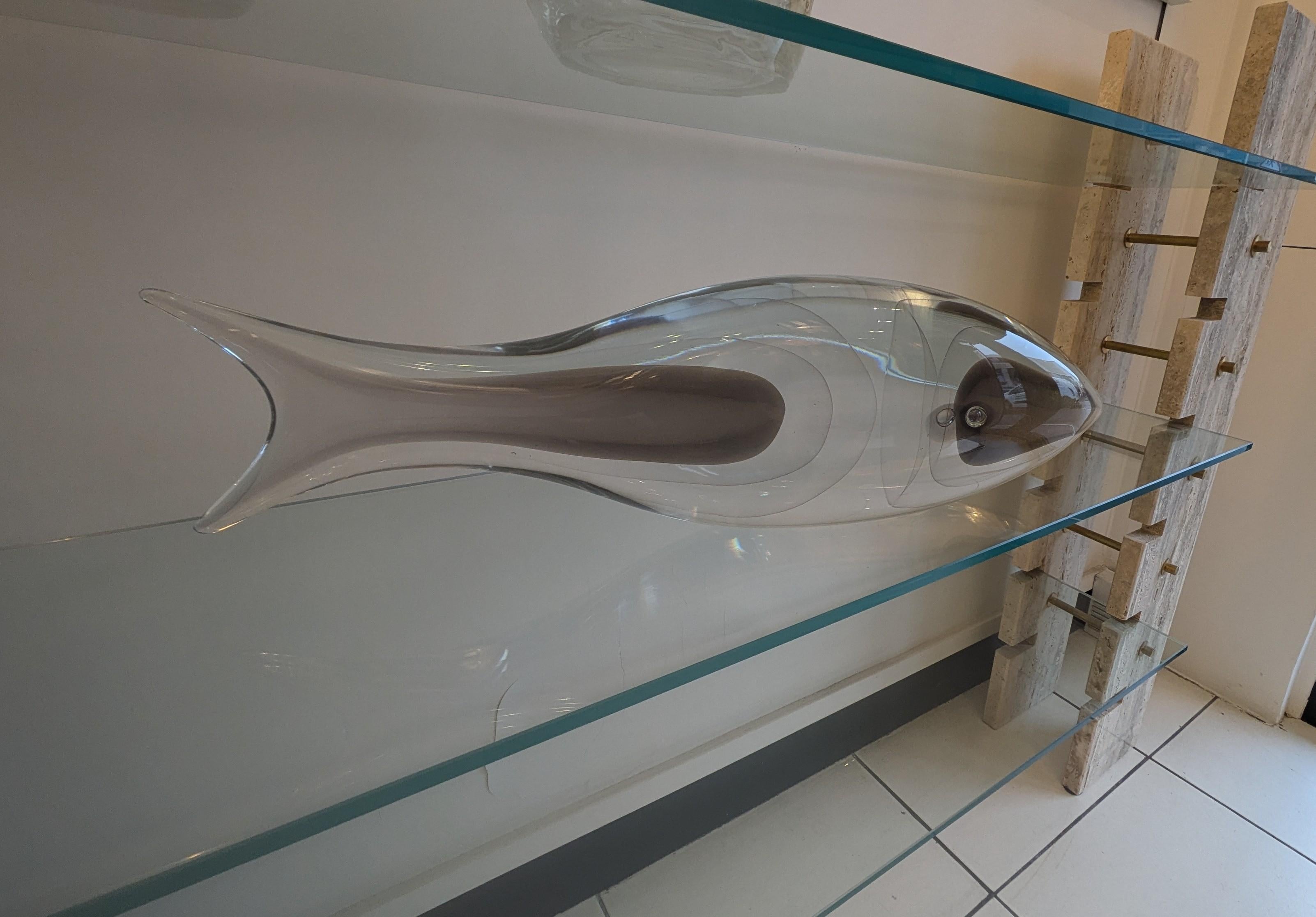 Escultura de pez de cristal de Murano de Alberto Dona en venta 1