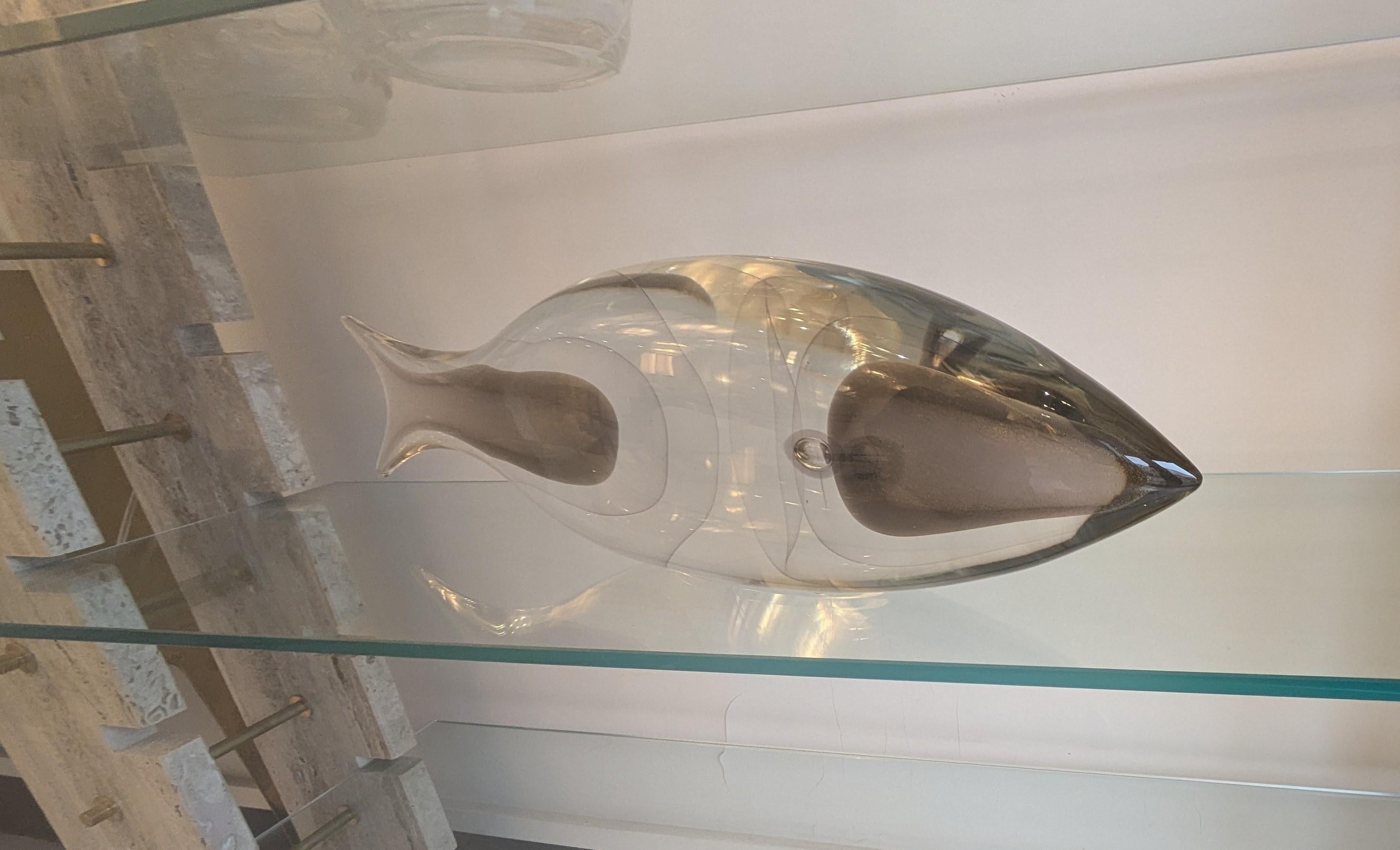 Escultura de pez de cristal de Murano de Alberto Dona en venta 3