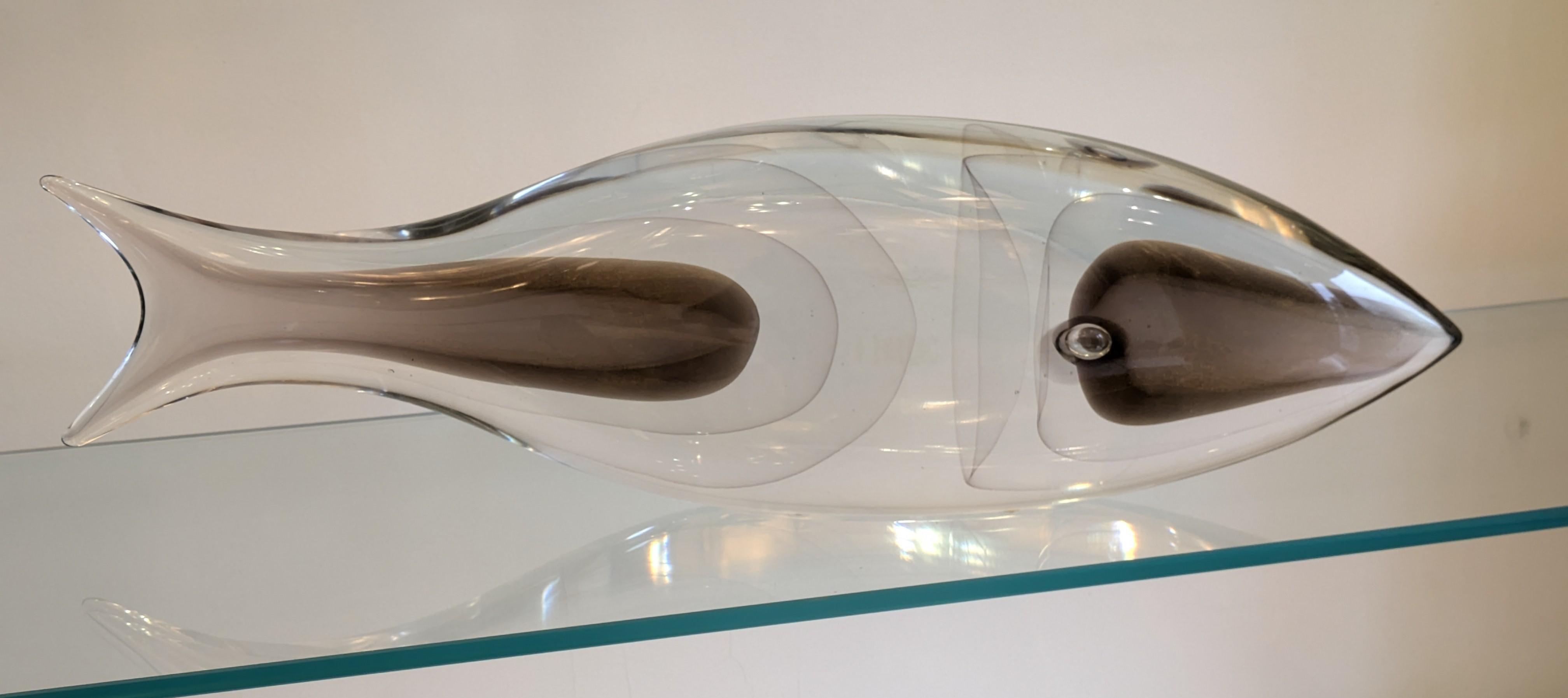 Escultura de pez de cristal de Murano de Alberto Dona en venta 4