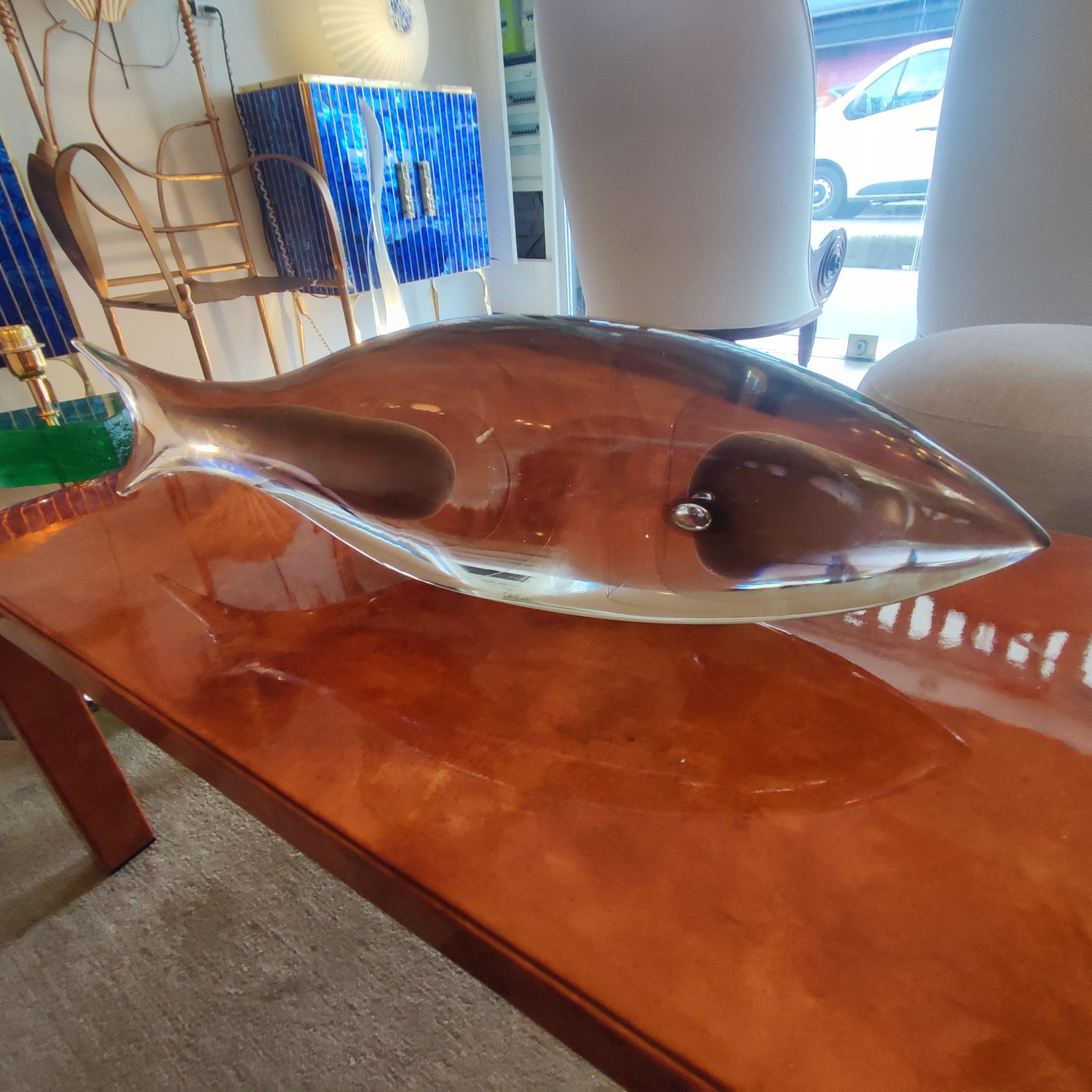 Contemporary Murano Glass Fish Sculpture by Alberto Dona For Sale